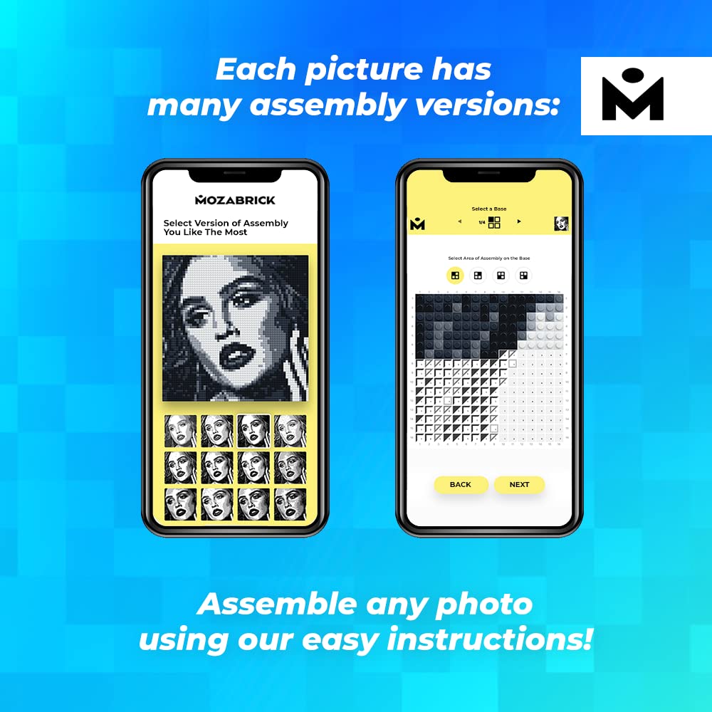 Mozabrick Model M DIY Pixel Art Building Kit - Transform Photos into Custom Mosaic Puzzles with Bricks | Creative Home Decor & Gift for Kids & Adults