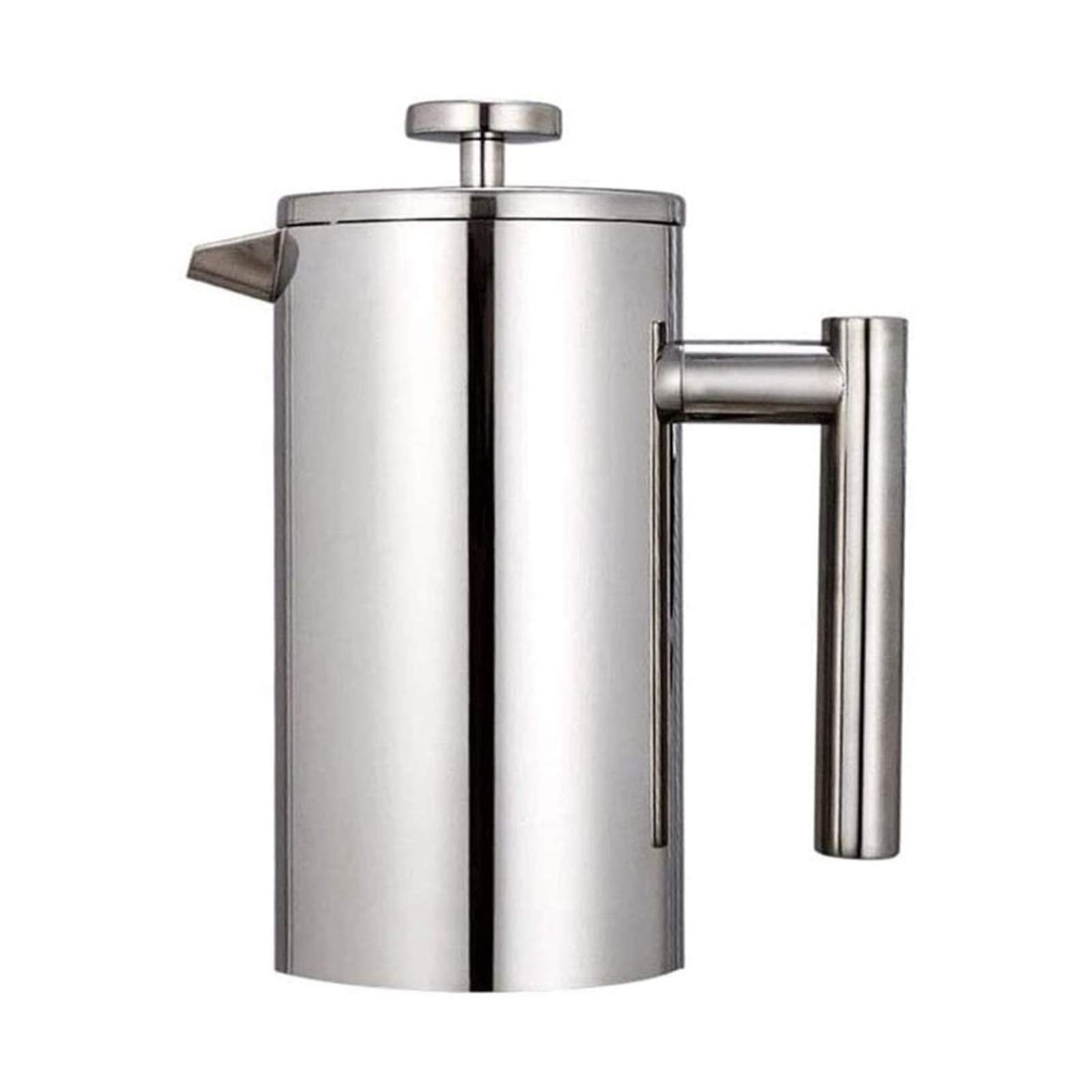 Premium Stainless Steel French Press Coffee Maker - 1000ML Double Wall Insulated Design with 3-Stage Filtration | Perfect for Home, Office & Camping | Dishwasher Safe & Durable 304 Grade (Silver)