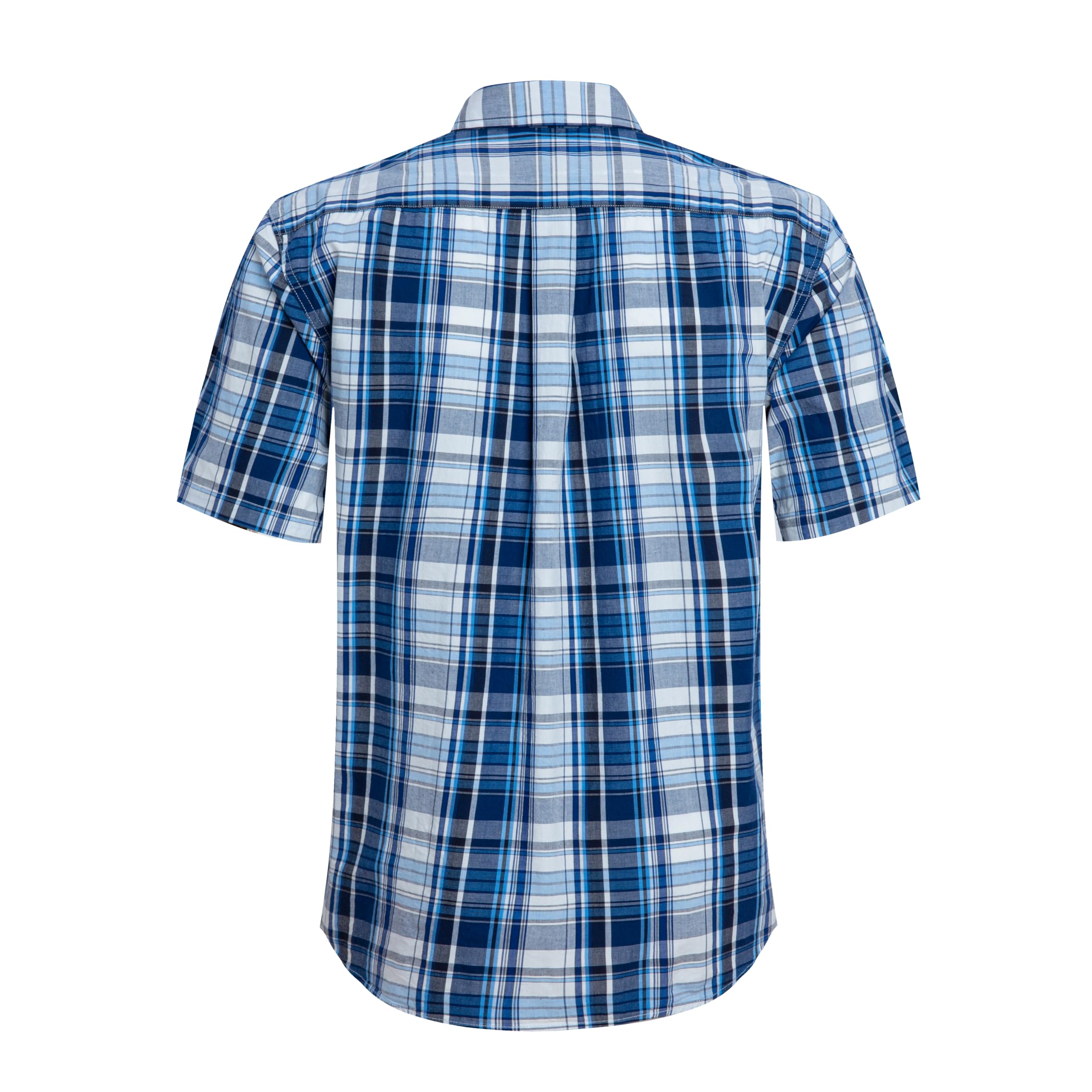 Men's Short Sleeve Western Shirts with Pearl Snap Buttons - Casual Regular Fit Plaid Shirt for Cowboy Style, Country Music Festivals & Outdoor Adventures