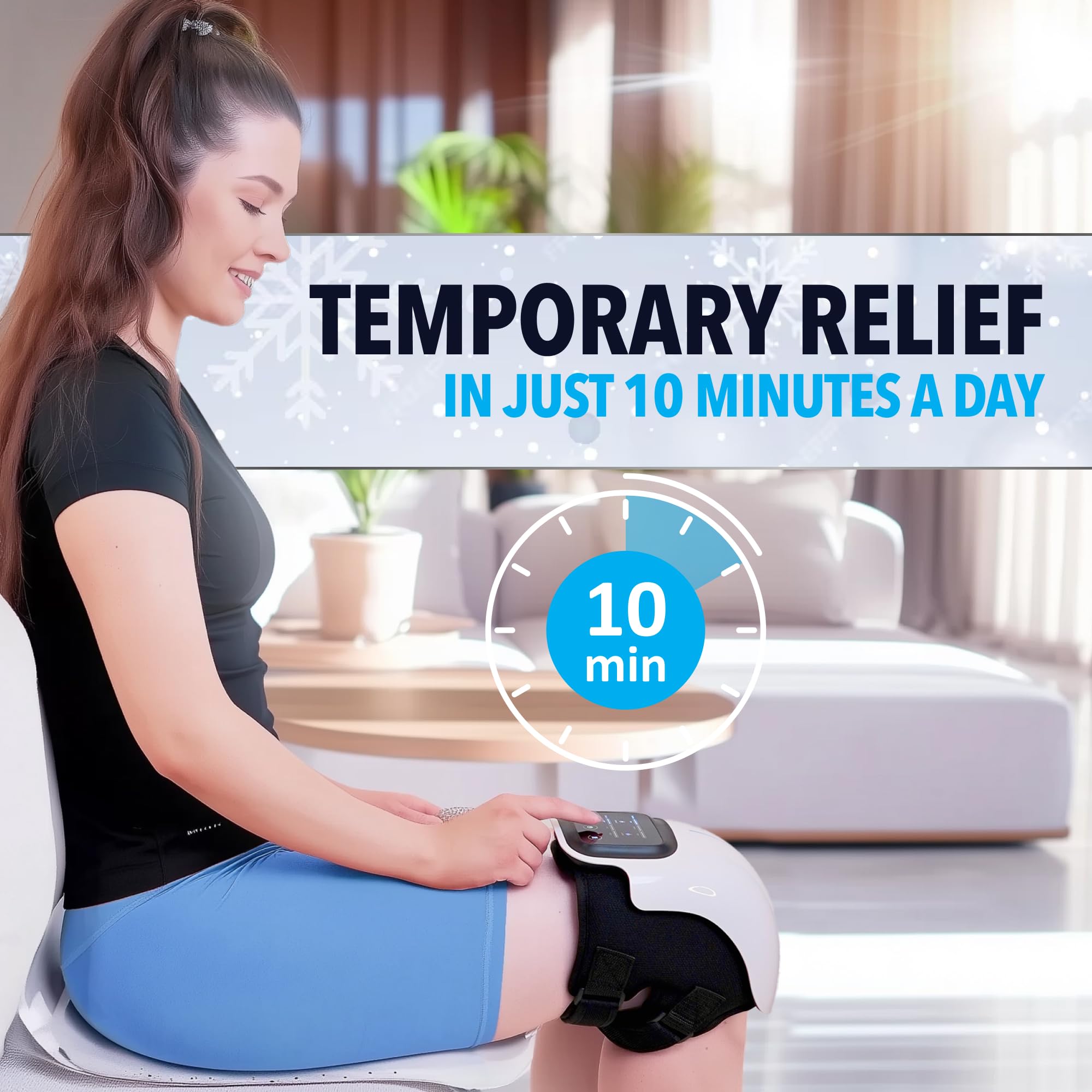 FORTHiQ 3-in-1 Cordless Knee Massager with Heat Therapy, Red Light Therapy & Vibration Massage - 2024 Smart Knee Pain Relief for Arthritis, Joint Pain - FSA/HSA Eligible - Perfect Gift for Seniors, Parents & Grandparents - Use at Home, Office or While Traveling