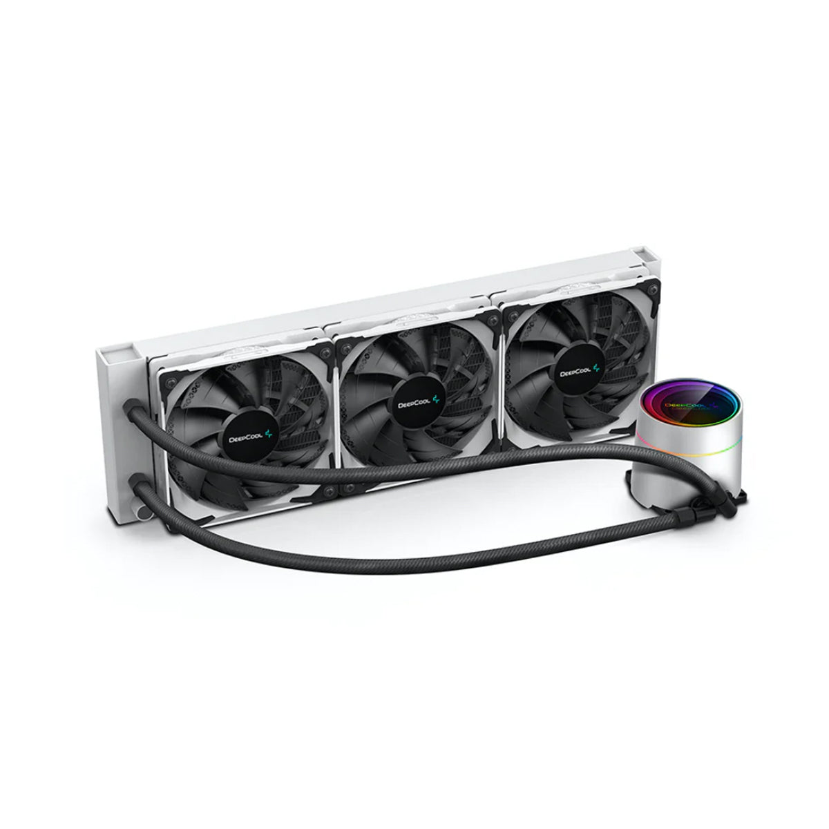 Deepcool Castle 360EX White RGB AIO Liquid CPU Cooler - 360mm Radiator for Intel/AMD - Perfect for Gaming PC Builds & High-Performance Workstations