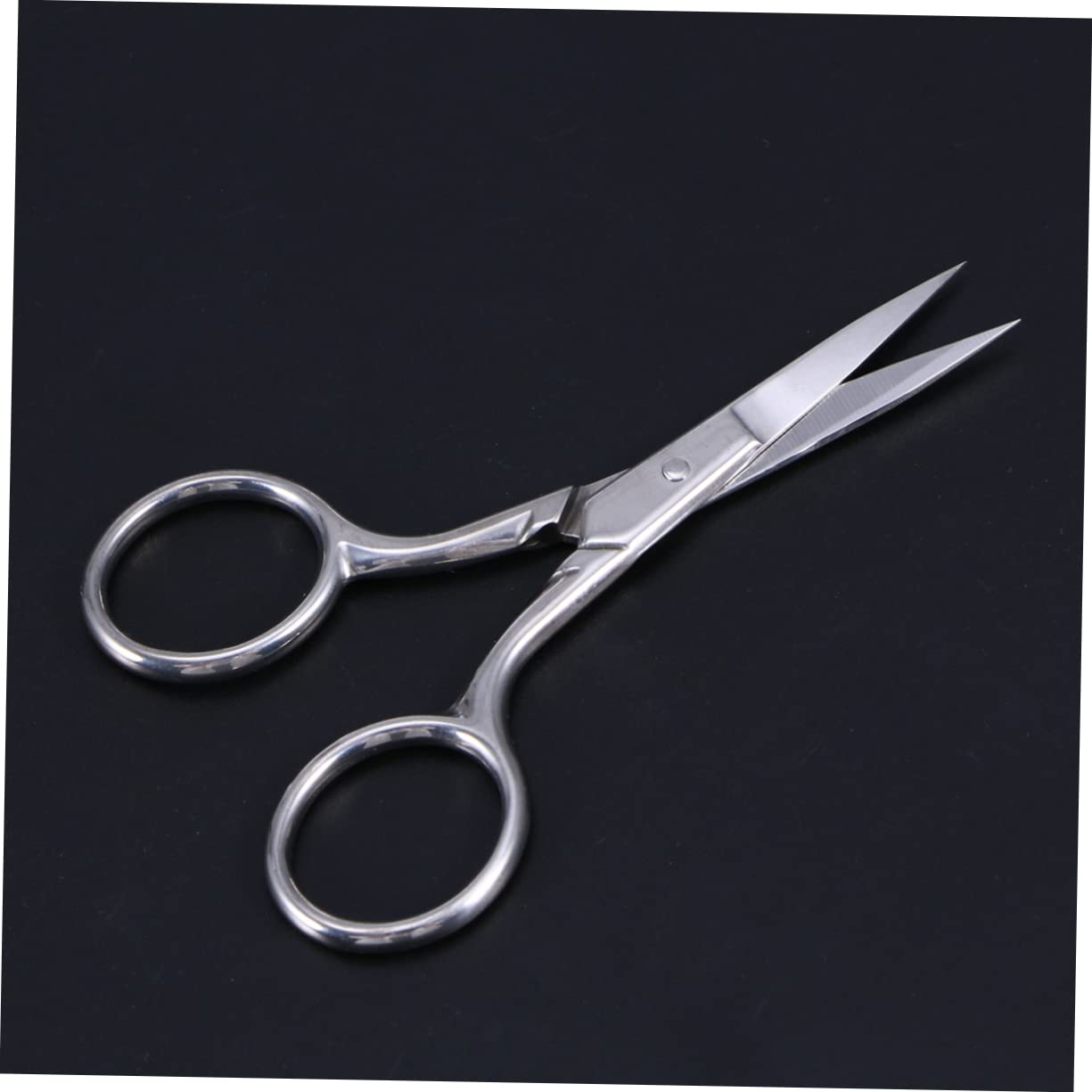 2-Pack Professional Eyebrow & Nose Hair Scissors - Stainless Steel Facial Grooming Scissors for Precise Trimming - Perfect for Eyebrow Shaping, Nose Hair & Beard Trimming at Home or Salon