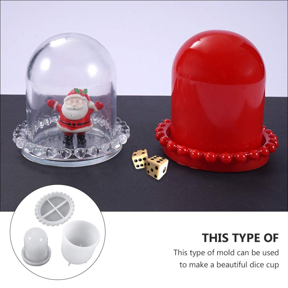 EXCEART 3-Piece Silicone Mold Set for Resin Dice, Coasters & Ashtrays - DIY Crafting, Tabletop Gaming & Home Decor Accessories
