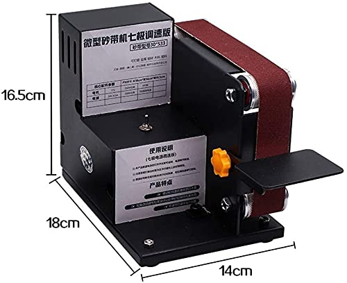 Electric Belt Sander with Saw Blade - DIY Polishing & Grinding Machine for Sharpening Blades, Fixed Angle Bench Sander | Perfect for Woodworking, Metalworking & Knife Sharpening Projects