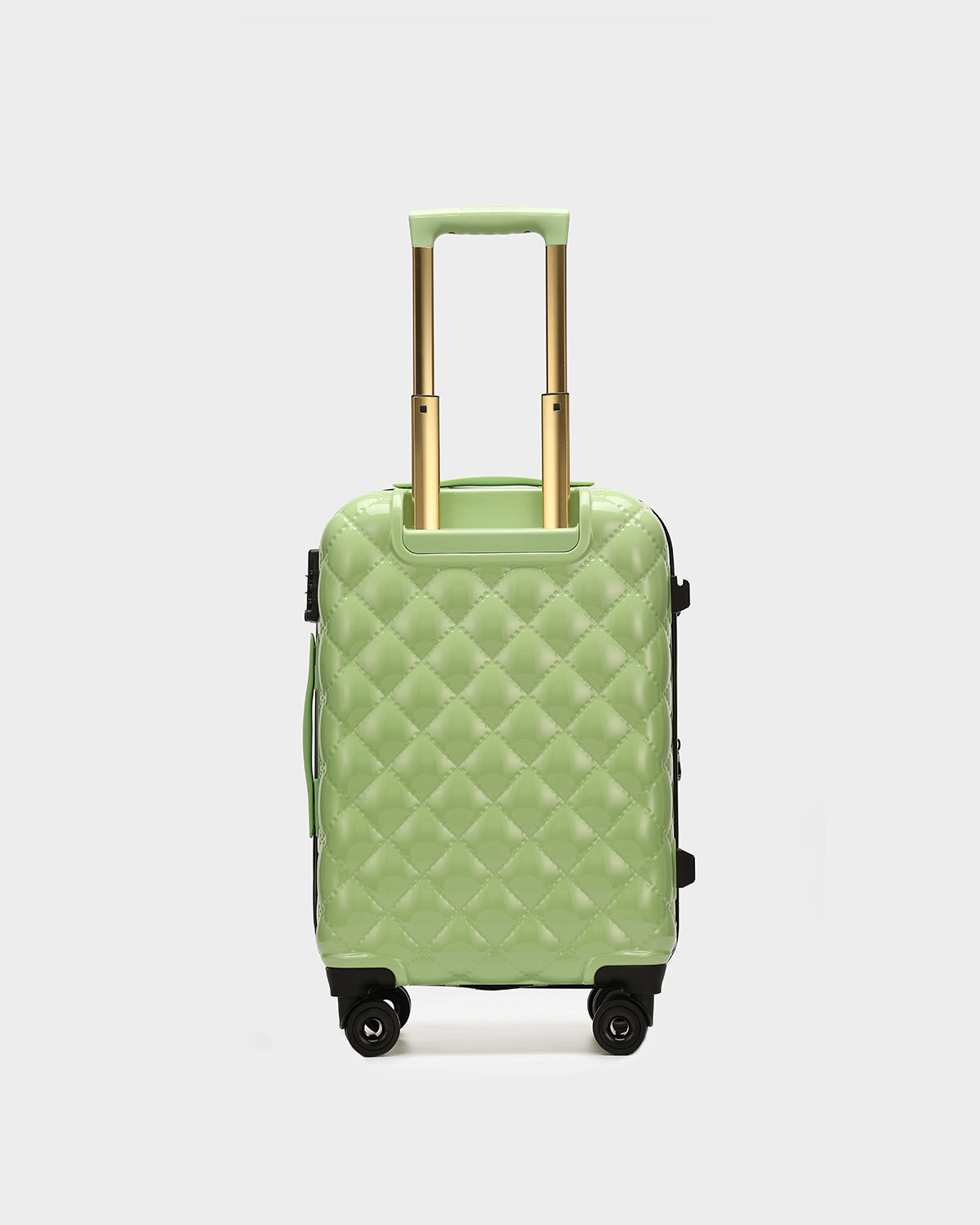 Premium Diamond 3-Piece Hardshell Luggage Set in Crystal Green - Lightweight Spinner Suitcase for Travel, Vacation & Business Trips (Carry-On, Medium & Large)