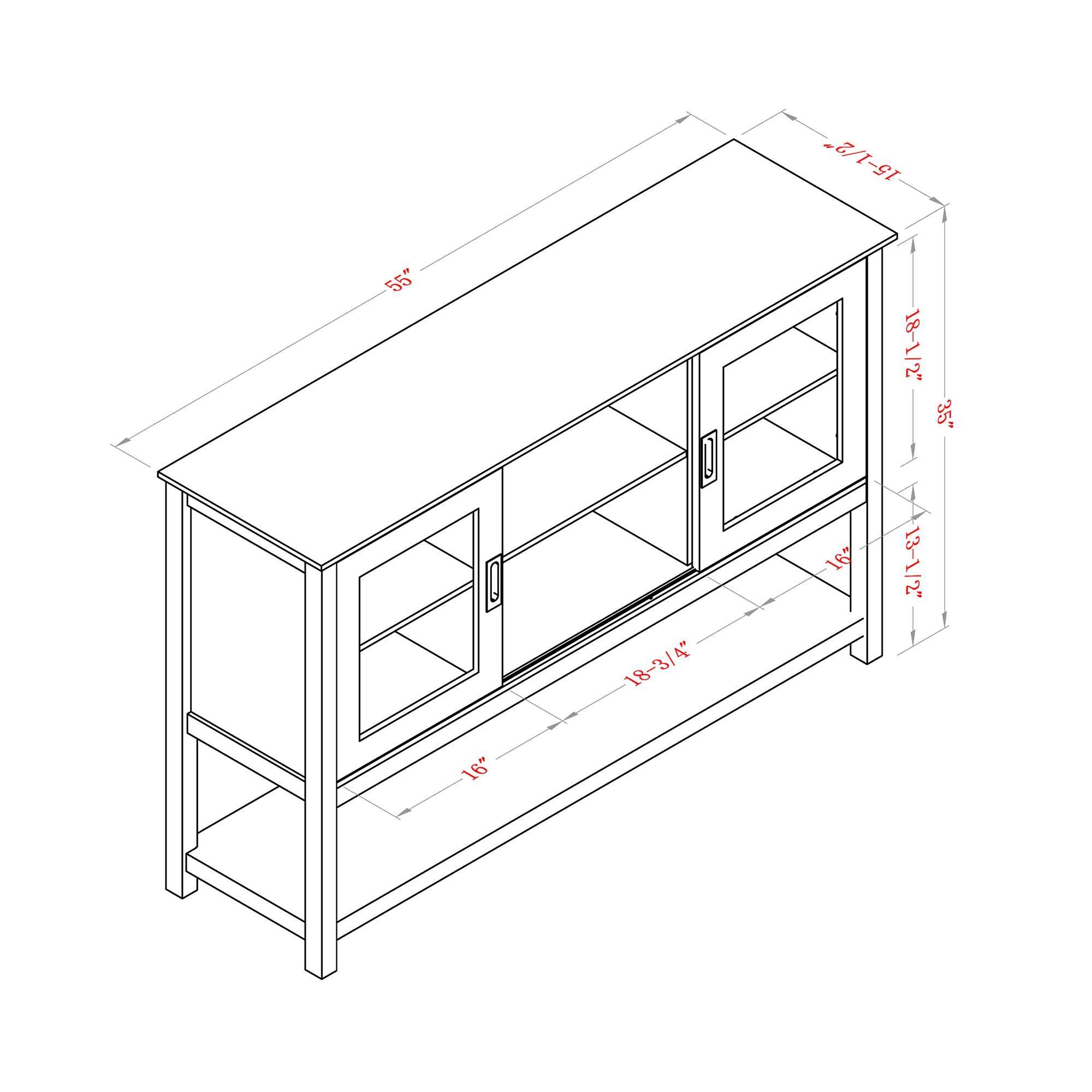 Gray MDF Console Cabinet with Sliding Door - Modern Entryway Storage for Hallway, Living Room & Bedroom Organization