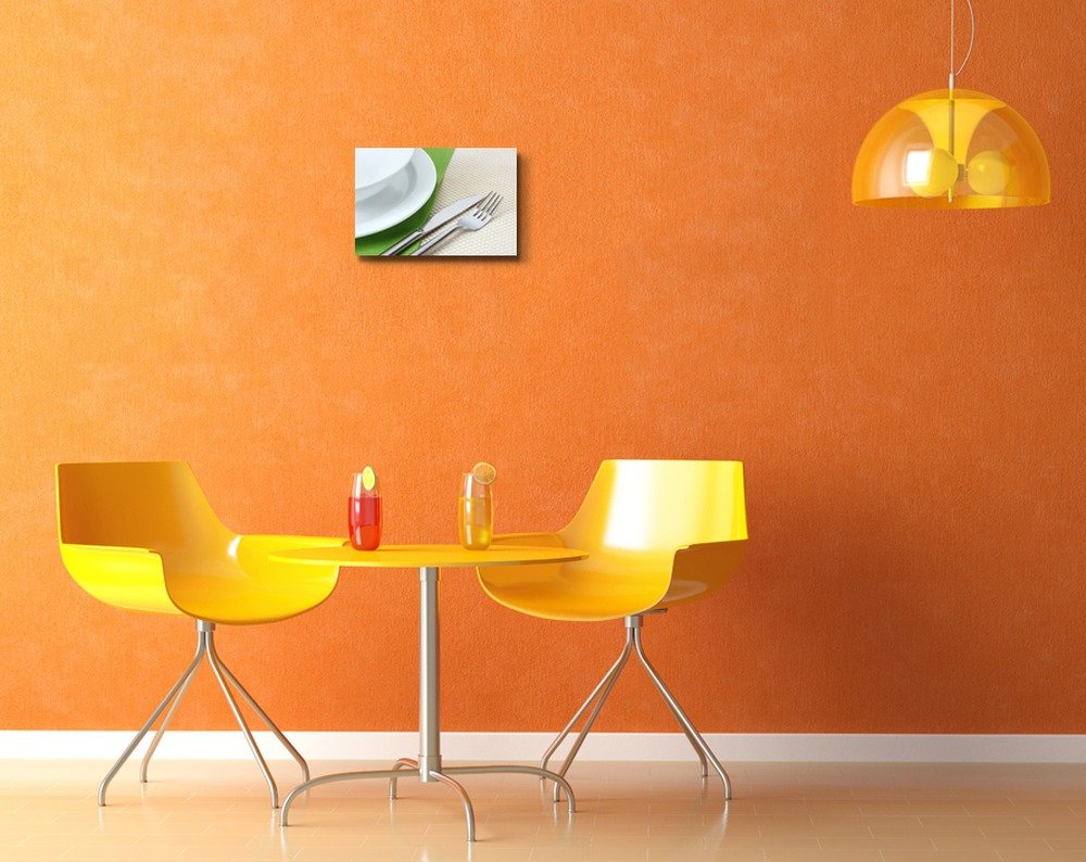 Wall26 Elegant Table Setting Canvas Art - Fork, Knife, Plates & Napkin Restaurant Decor - 12