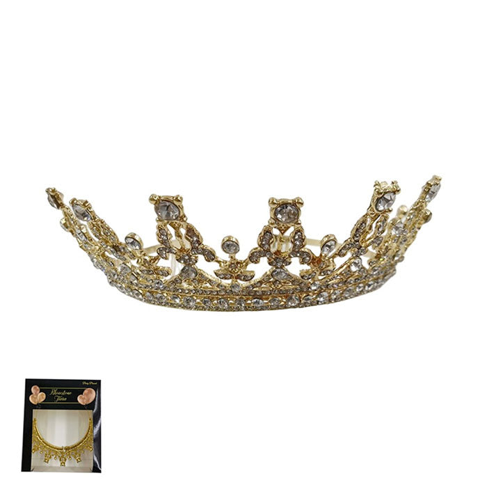 Sparkling Rhinestone Tiara for Women - Elegant Gold & Rose Gold Wedding Crown | Perfect for Bridal, Prom, Pageant & Special Occasions