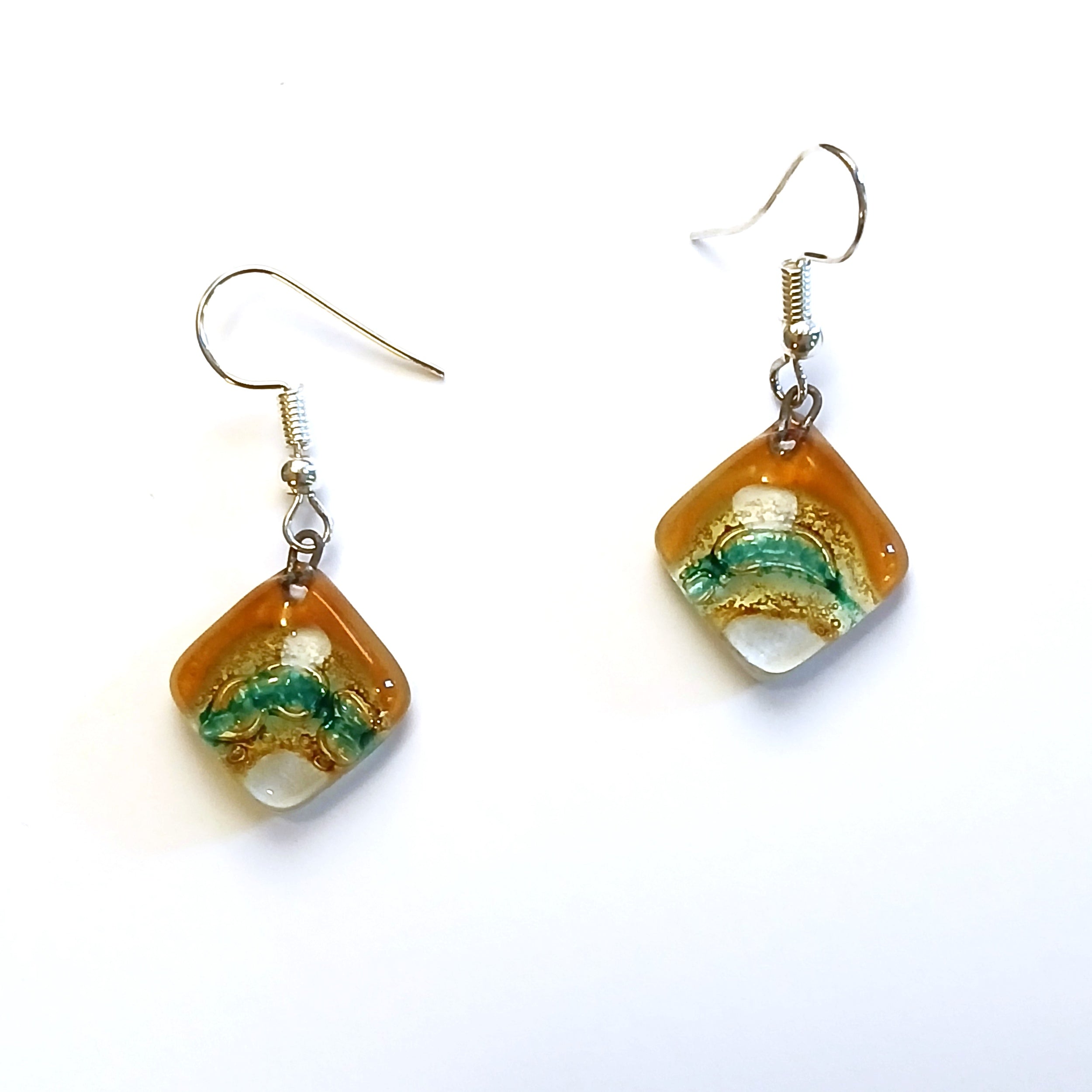 Elegant Glass Earrings with Diamond Accents - Perfect for Weddings, Parties & Special Occasions