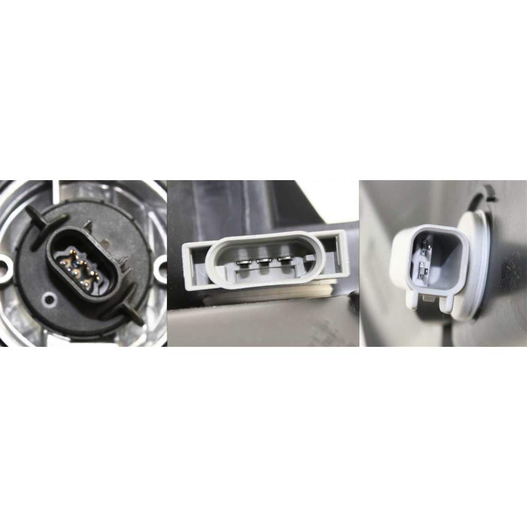 2006 Dodge Ram 3500 Headlight Assembly Pair - Driver & Passenger Side with Black Bezel | CAPA Certified Replacement (CH2518115, CH2519115) | Fits Models 55372815AB, 55372814AB | Perfect for Night Driving & Off-Road Pickup Truck Upgrades