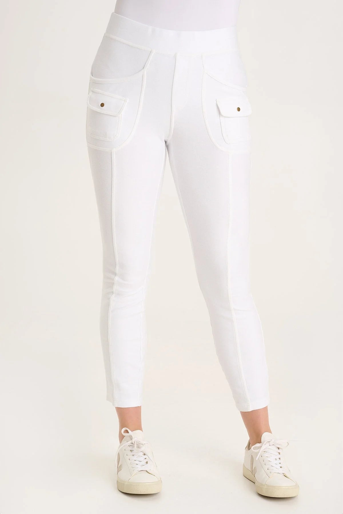 Premium High-Waist Caraf Leggings for Women - Soft & Stretchy White Yoga Pants - Perfect for Workouts, Running & Lounge Wear
