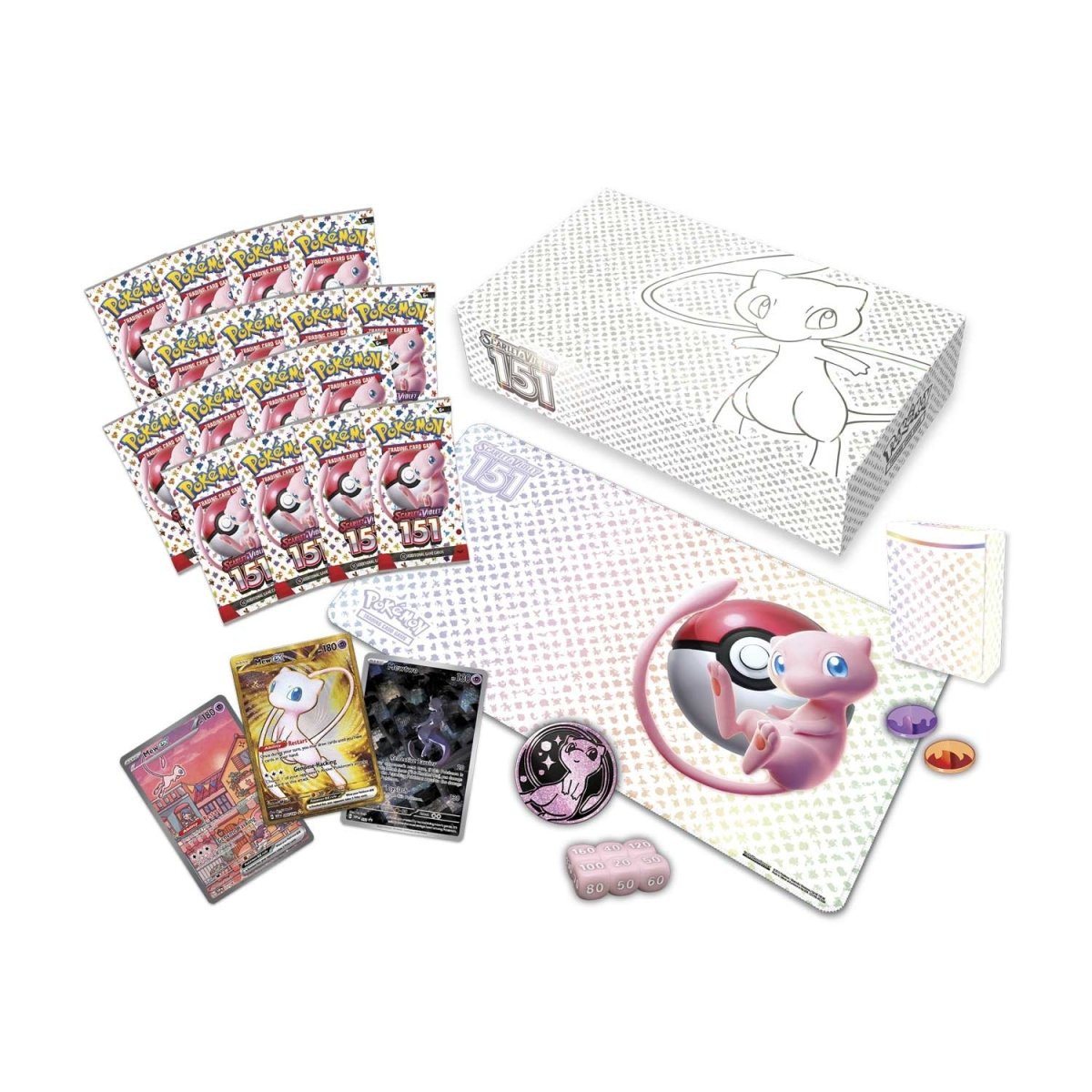 Pokemon Scarlet & Violet 151 Ultra Premium Collection Mew - Rare Trading Card Game Set for Collectors & Players - Perfect for Battles, Gifts & Display