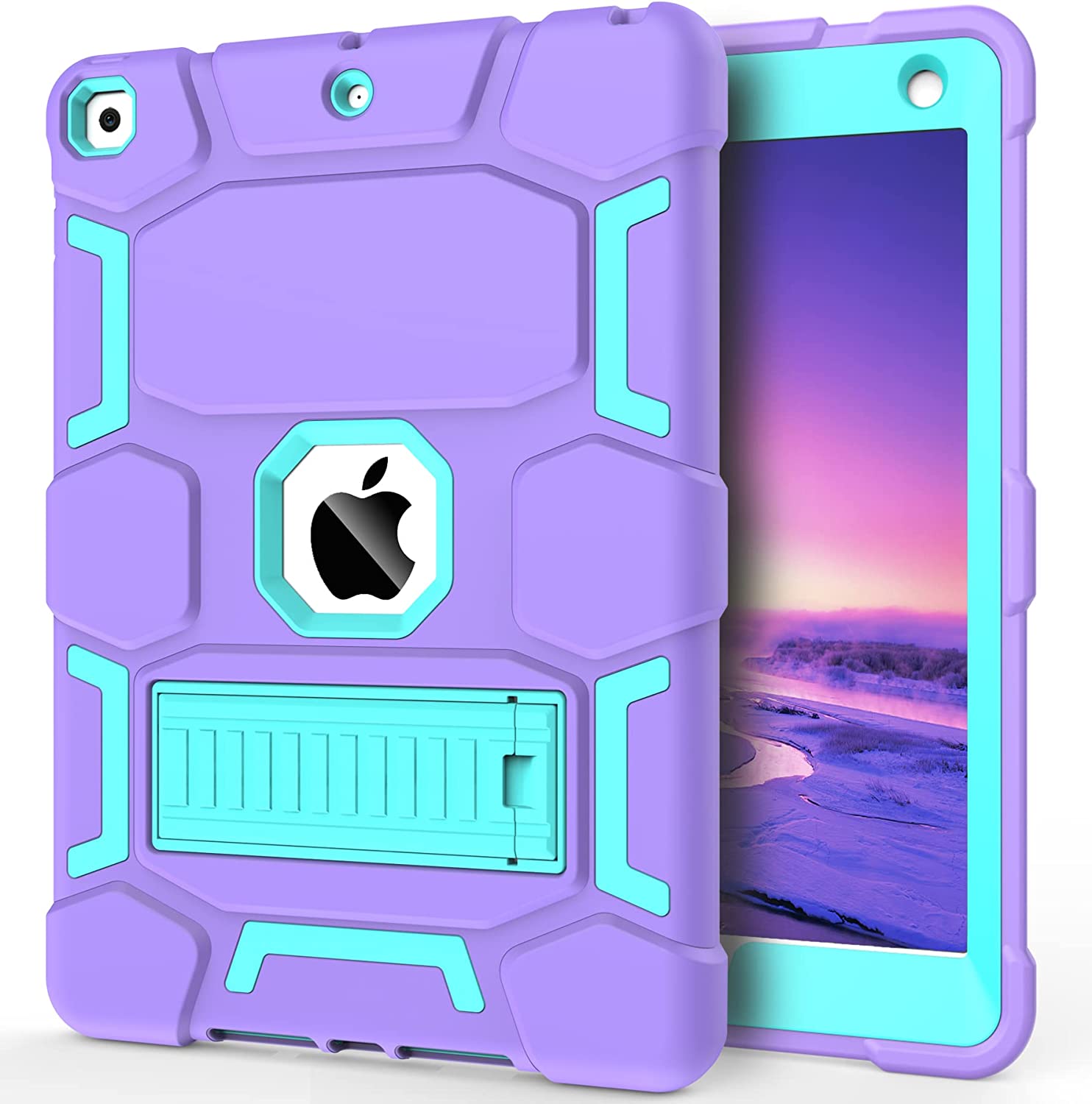 Premium Shockproof iPad 9th/8th/7th Generation Case - Slim Protective Cover with Auto Sleep/Wake for 10.2 Inch iPad - Perfect for Work, School & Travel
