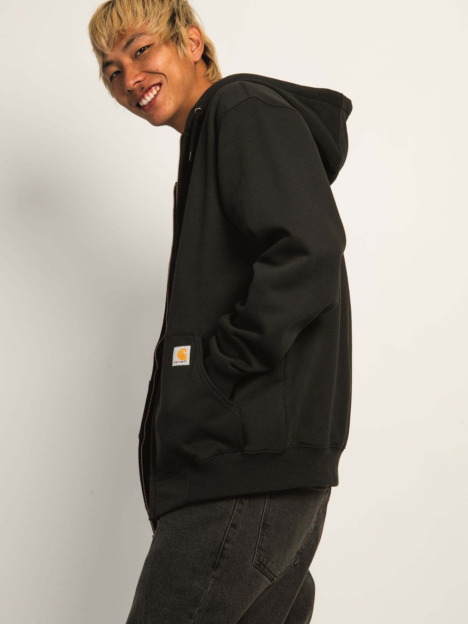 Carhartt Men's Full Zip Hoodie Sweatshirt - Heavyweight Cotton Fleece Jacket for Work, Outdoor & Casual Wear