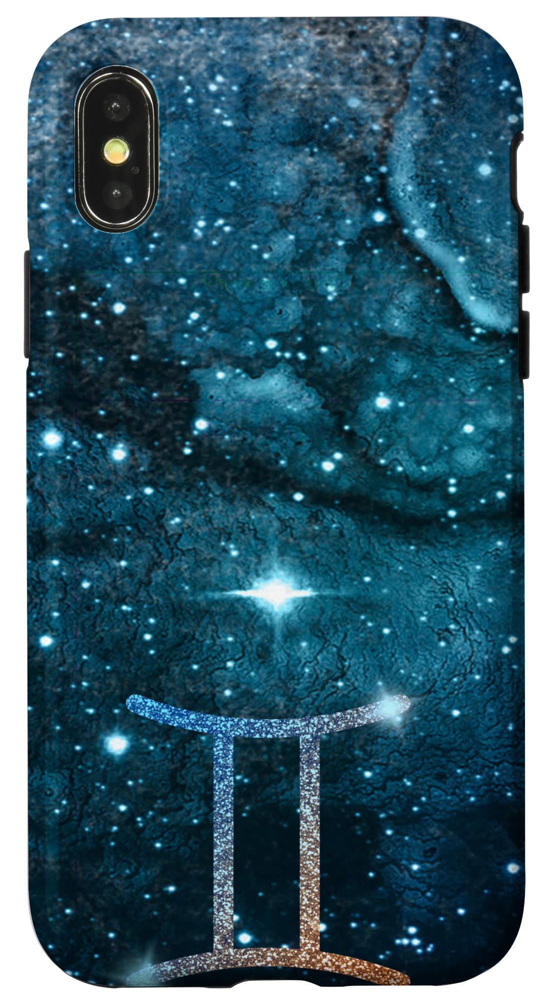 iPhone X/XS Gemini Watercolor Galaxy Design Case - Protective Phone Cover with Artistic Galaxy Print - Perfect for Travel, Work & Everyday Use