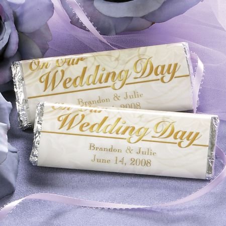 Personalized Wedding Candy Bar Wrappers - Customizable Set of 24 for Bridal Shower, Baby Shower & Party Favors - Elegant Chocolate Wrappers for Wedding Decorations & Special Events