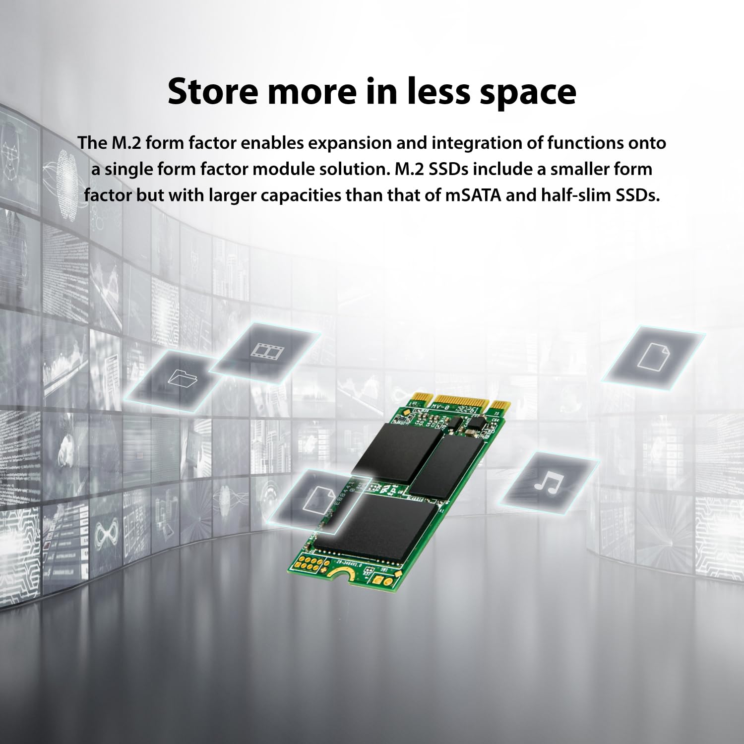 Transcend 512GB SATA III 6Gb/s M.2 SSD (TS512GMTS430S) - High Speed 42mm Solid State Drive for Laptops, Gaming PCs & Data Storage | Boost Performance & Upgrade Your System