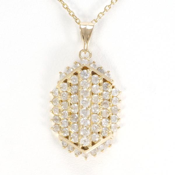18K Yellow Gold Diamond Necklace - 1.05 Carat Diamond, 3.8g Total Weight, 40cm Chain Length, Luxury Women's Jewelry Gift for Anniversary, Birthday & Valentine's Day - Perfect for Weddings, Parties & Special Occasions