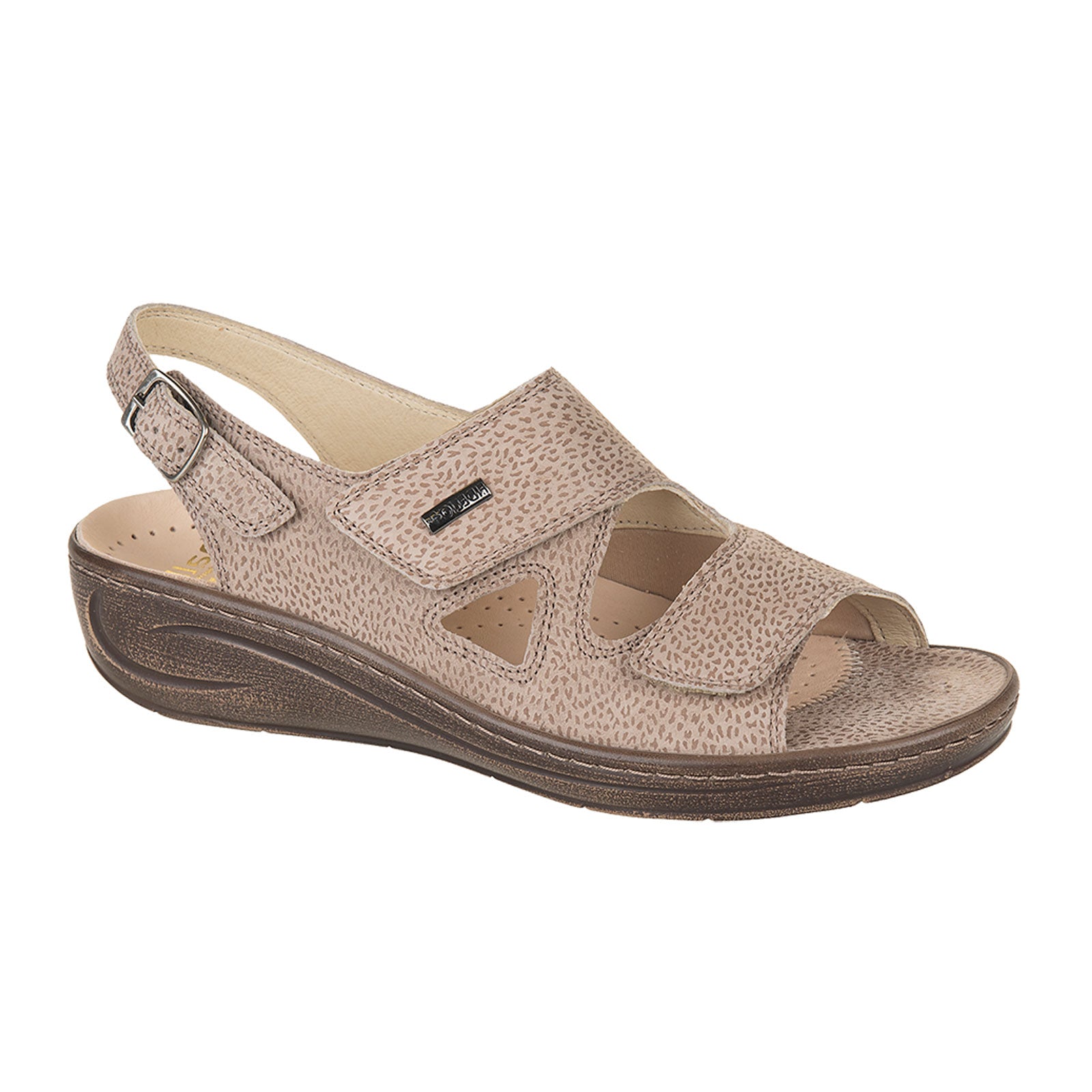 Fidelio Fabia Women's Beige Backstrap Sandals - Comfortable Summer Beach Sandals for Walking, Travel & Casual Outfits
