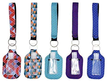 Hand Sanitizer Holder Keychain Set - 15 Pack for Travel & Daily Use