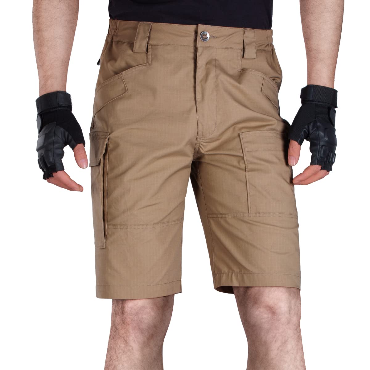 FREE SOLDIER Men's Tactical Cargo Shorts - Relaxed Fit Quick-Dry Water Resistant Outdoor Work Hiking Shorts for Camping, Fishing & Adventure Activities
