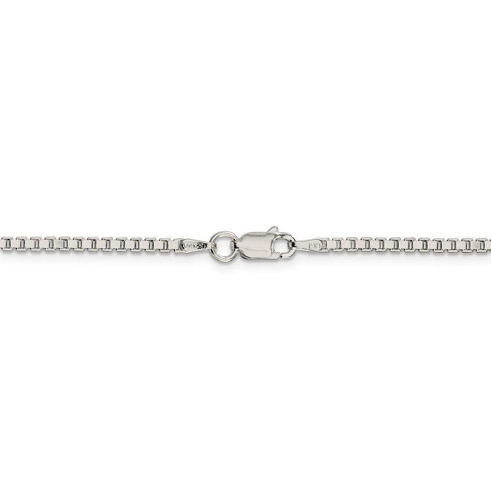 925 Sterling Silver 1.9mm Box Chain Necklace with Lobster Clasp - Durable & Hypoallergenic Jewelry for Women & Men - Perfect for Everyday Wear, Gifts & Special Occasions
