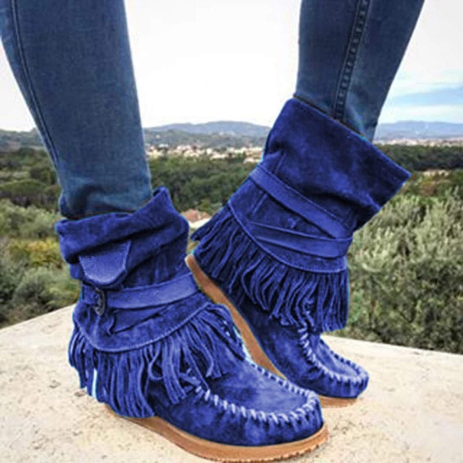 Women's Casual Summer Roman Open Toe Sandals - Buckle Strap Leather Flat Sandals for Walking - Retro Style Comfortable Footwear for Beach, Vacation & Daily Wear