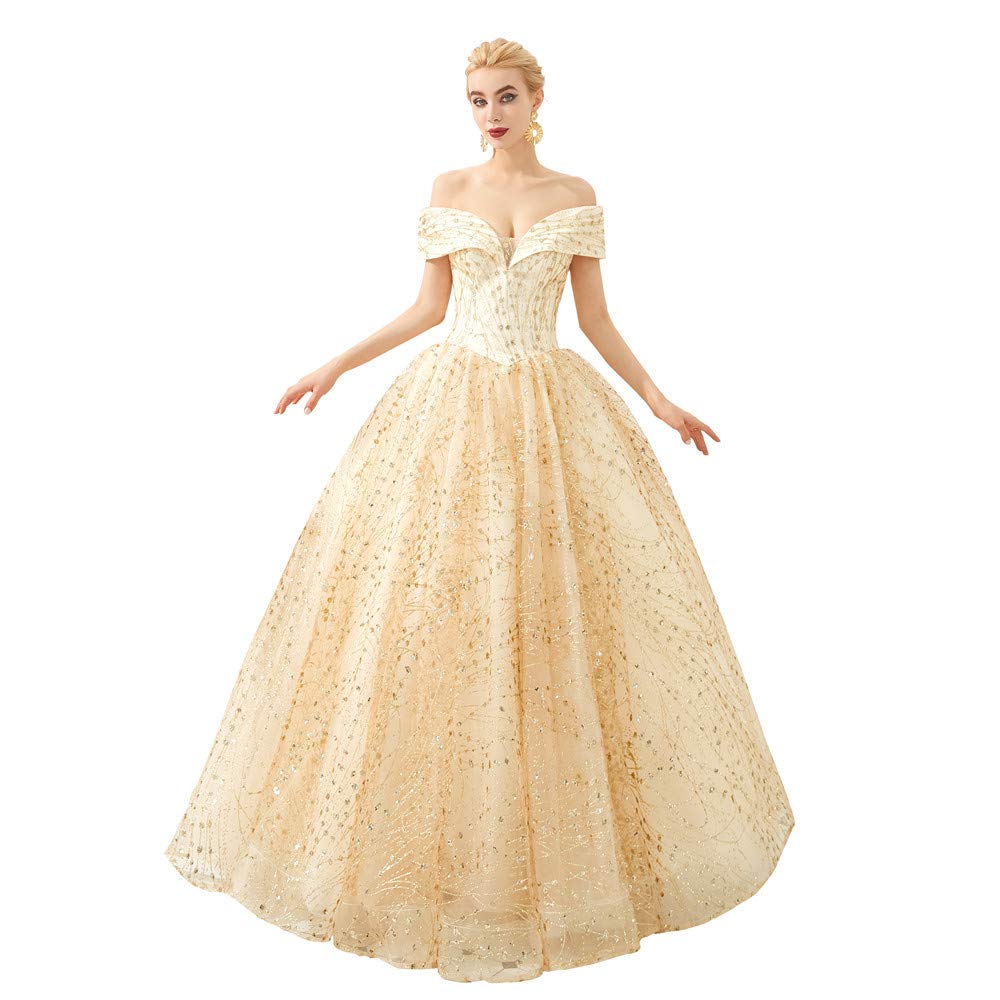 Elegant Off Shoulder Ball Gown Lace Applique Quinceanera Dress for Women - Long Tulle Prom Dress for Homecoming, Wedding, and Special Occasions