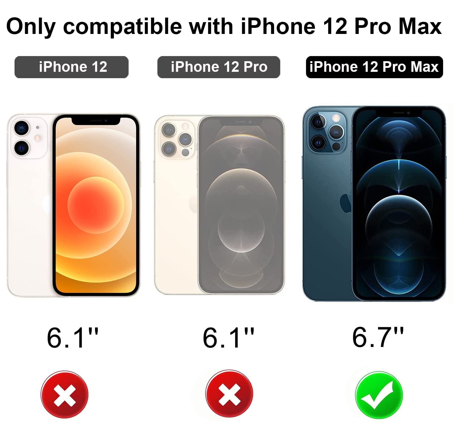 iPhone 12 Pro Max Wallet Case with Credit Card Holder - PU Leather Protective Cover for iPhone 12 Pro Max 6.7 inch (Rose Gold) - Perfect for Everyday Use, Travel & Business (Men & Women)