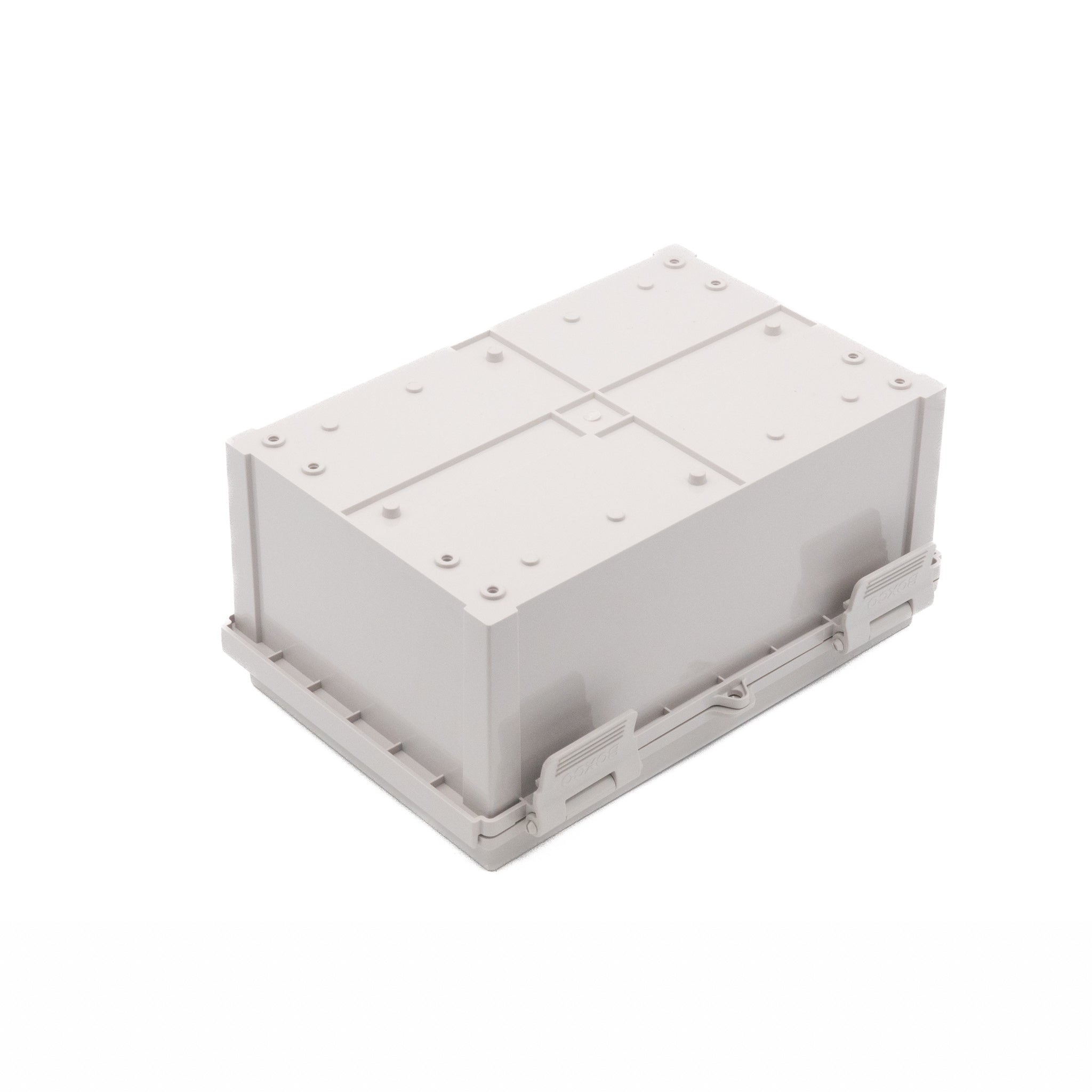 Boxco Q Series 7.87 x 11.81 x 5.51 Inches (200 x 300 x 140mm) Waterproof Plastic Enclosure - IP67 Rated, IK08 Impact Resistant, ABS Material with Grey Hinged Cover - Ideal for Outdoor Electronics, Industrial Equipment & DIY Projects