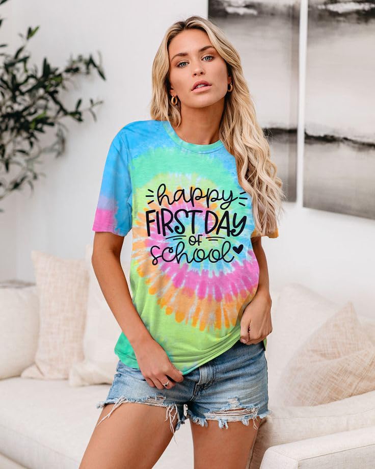 First Day of School Shirt for Women - Cute Teacher Life T-Shirt - Back to School Gift Tee for Teachers & Students - Perfect for Classroom, School Events & Teacher Appreciation