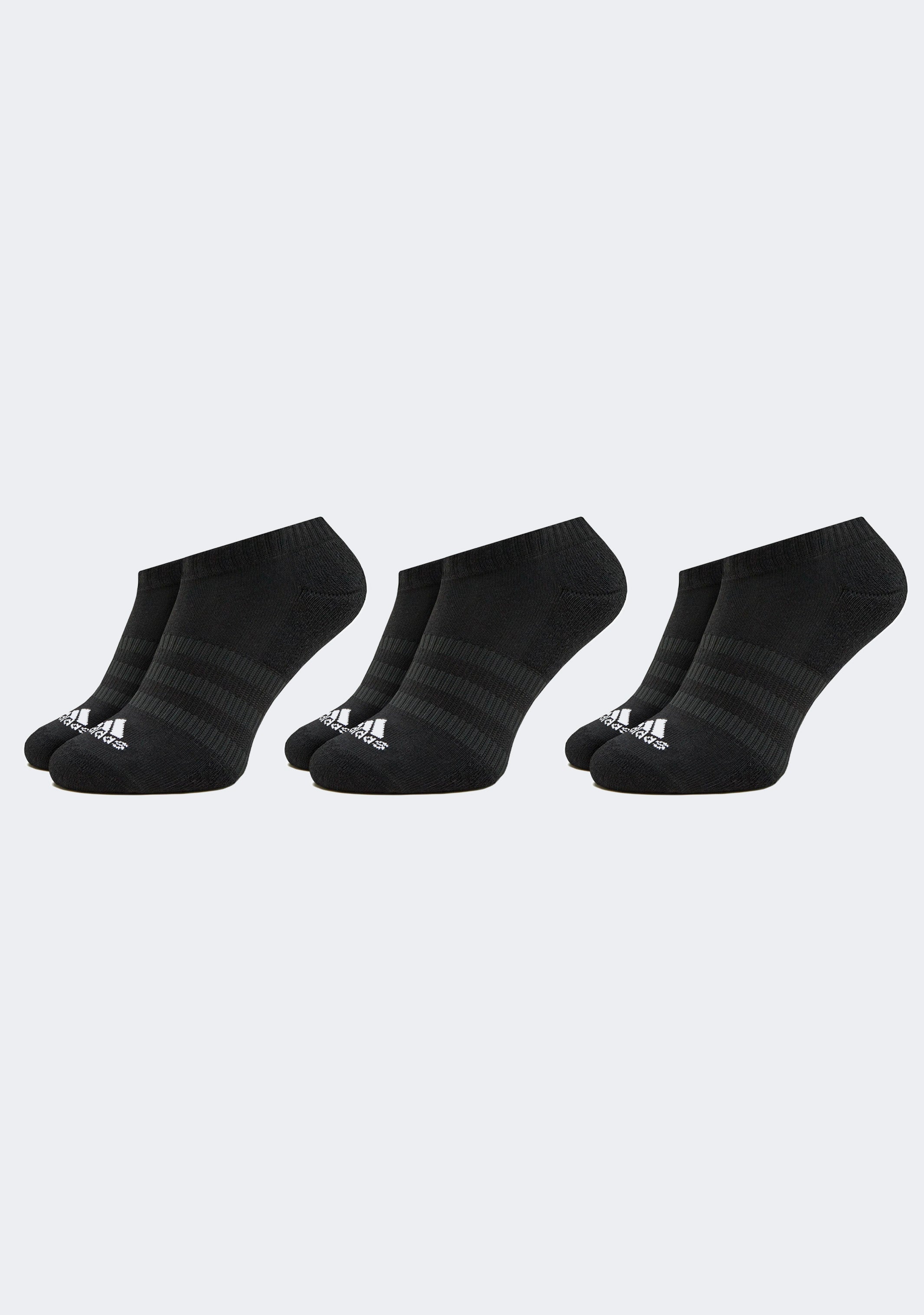 Adidas Cushioned Low Cut Socks 3-Pack - Breathable Athletic Socks for Running, Gym & Everyday Comfort
