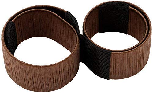SIYAA Hair Donut Bun Maker - French Roller Hair Band for Women (Dark Brown, Pack of 1) | Perfect for Updos, Weddings & Everyday Hairstyles