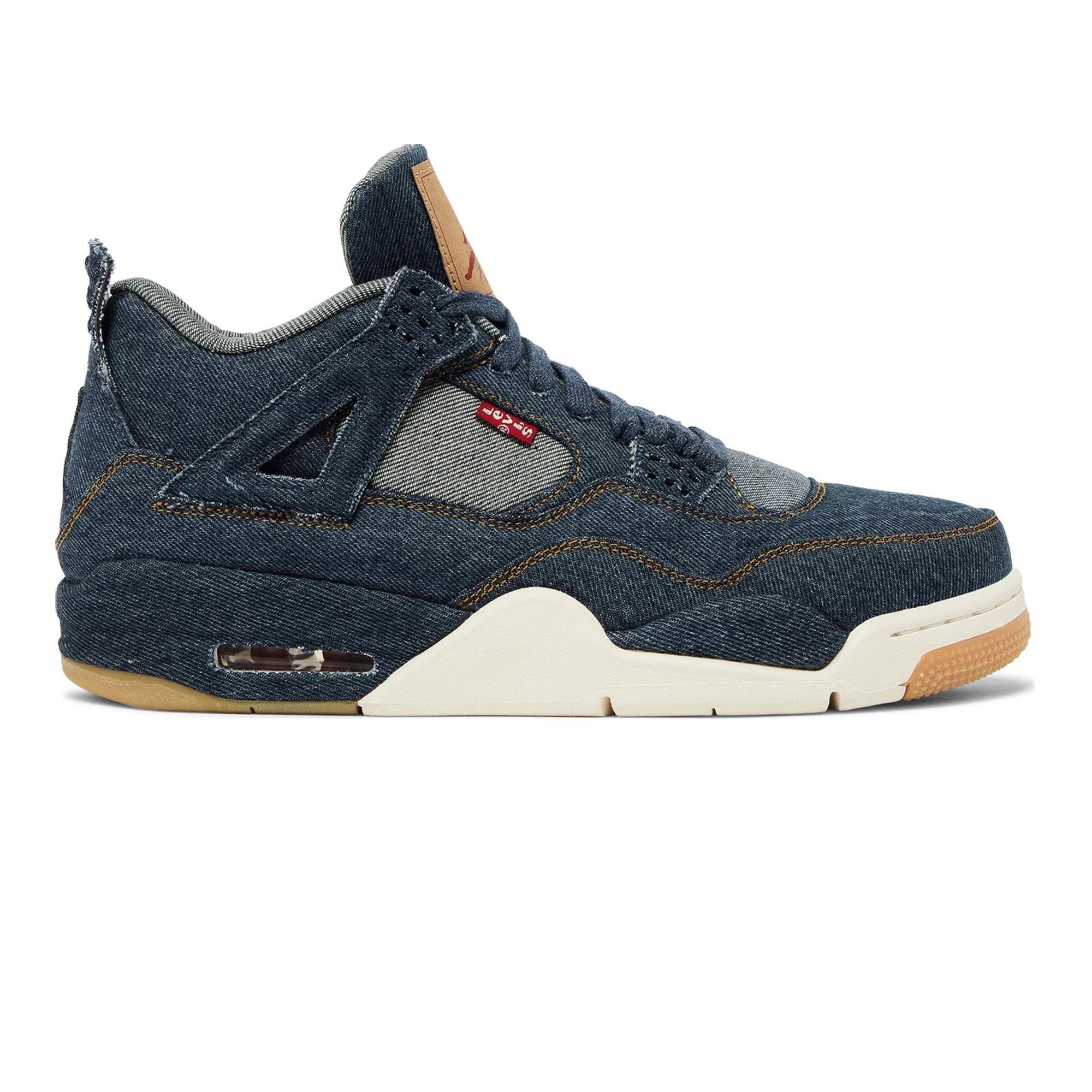 Air Jordan 4 x Levi's Denim Sneakers - Limited Edition Retro Basketball Shoes for Men - Vintage Style High-Top Sneakers for Streetwear & Casual Outfits
