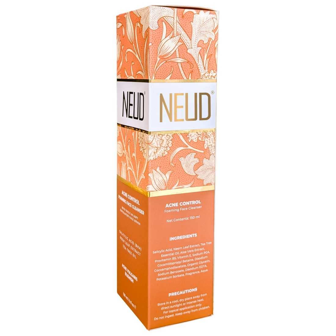 NEUD Foaming Face Cleanser 150ml - Acne Control Facial Wash for Oily & Sensitive Skin | Gentle Daily Cleansing for Clear Complexion | Morning & Night Skincare Routine