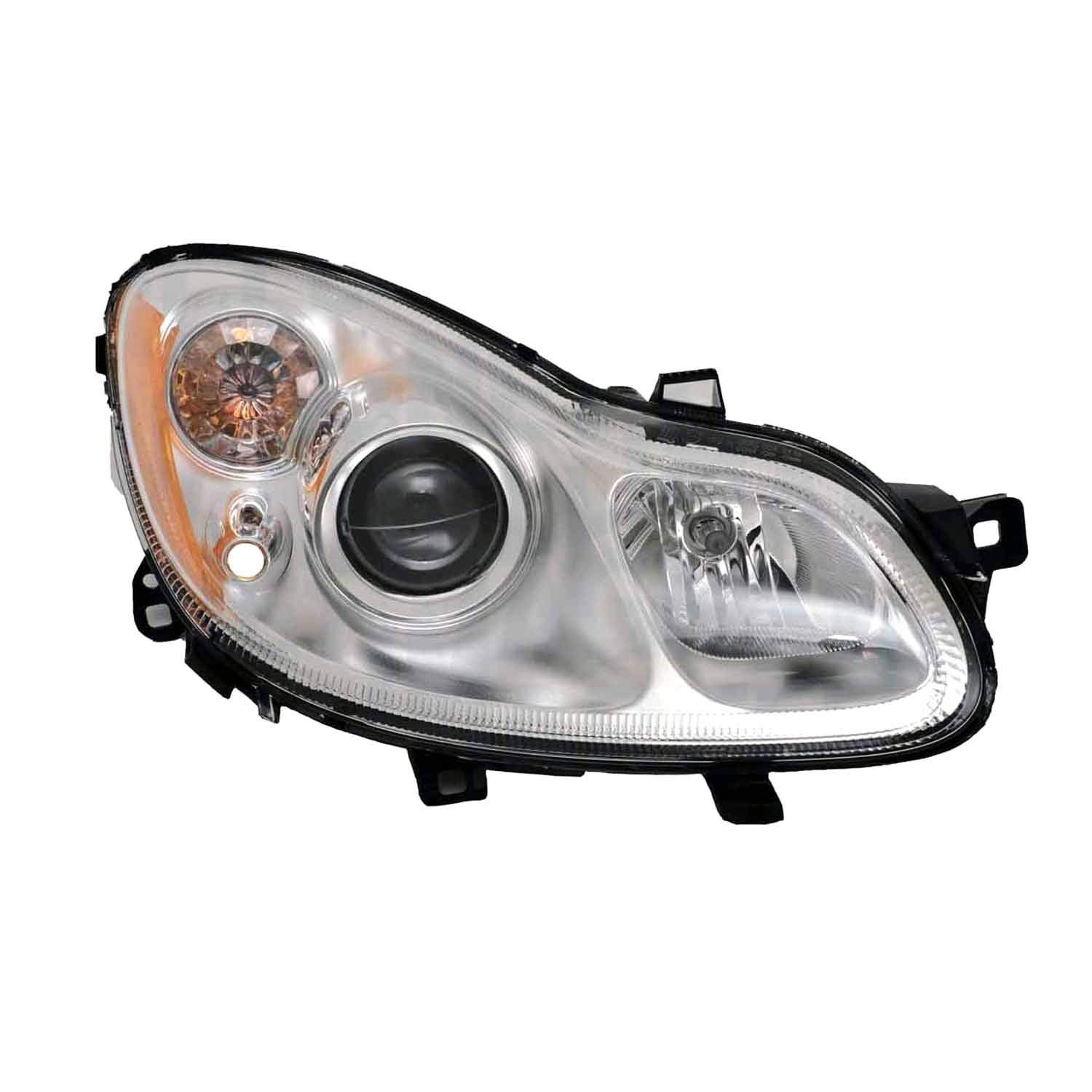 2008-2016 Smart Fortwo Passion Passenger Side Halogen Headlight Assembly - OEM Replacement Without Brabus [M] Partslink SM2503101 - Perfect for Night Driving & Vehicle Restoration Projects