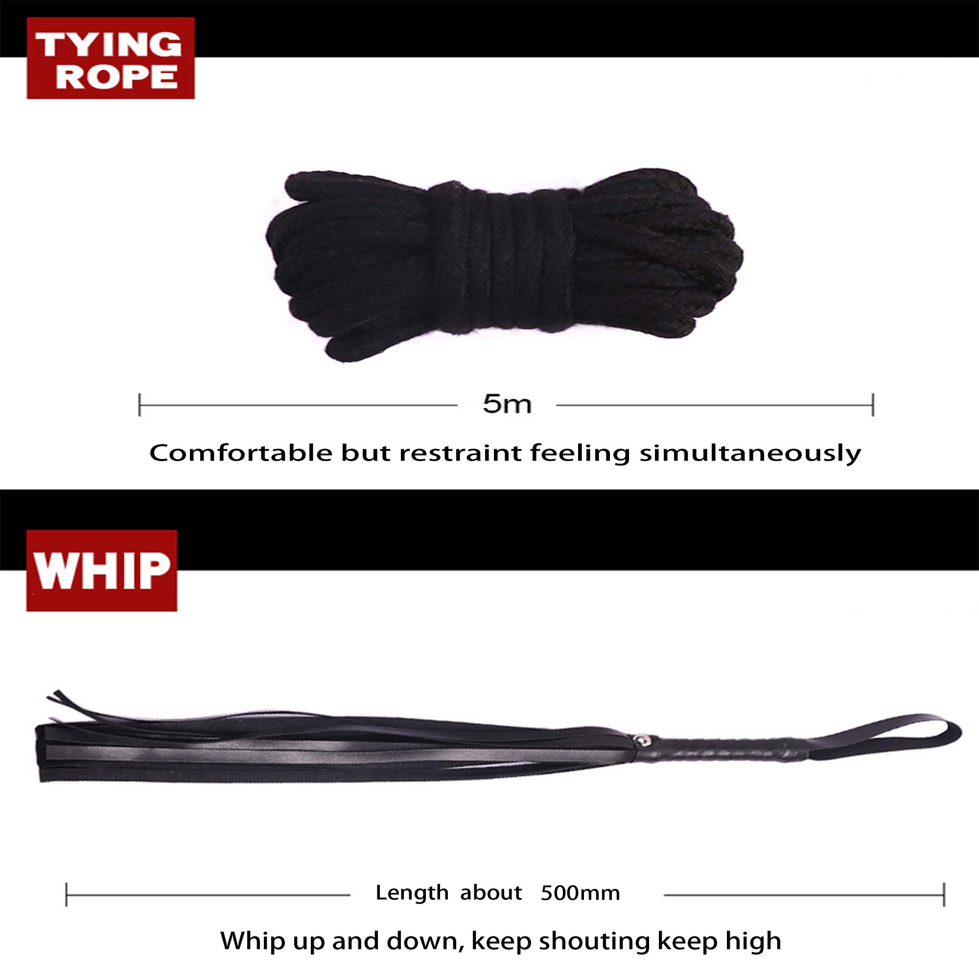 BDSM Bondage Kit for Couples - Adjustable Restraints Set with Fuzzy Handcuffs & Ball Gag, BDSM Toys for Enhanced Intimacy, Perfect for Spicing Up Bedroom Play and Romantic Nights