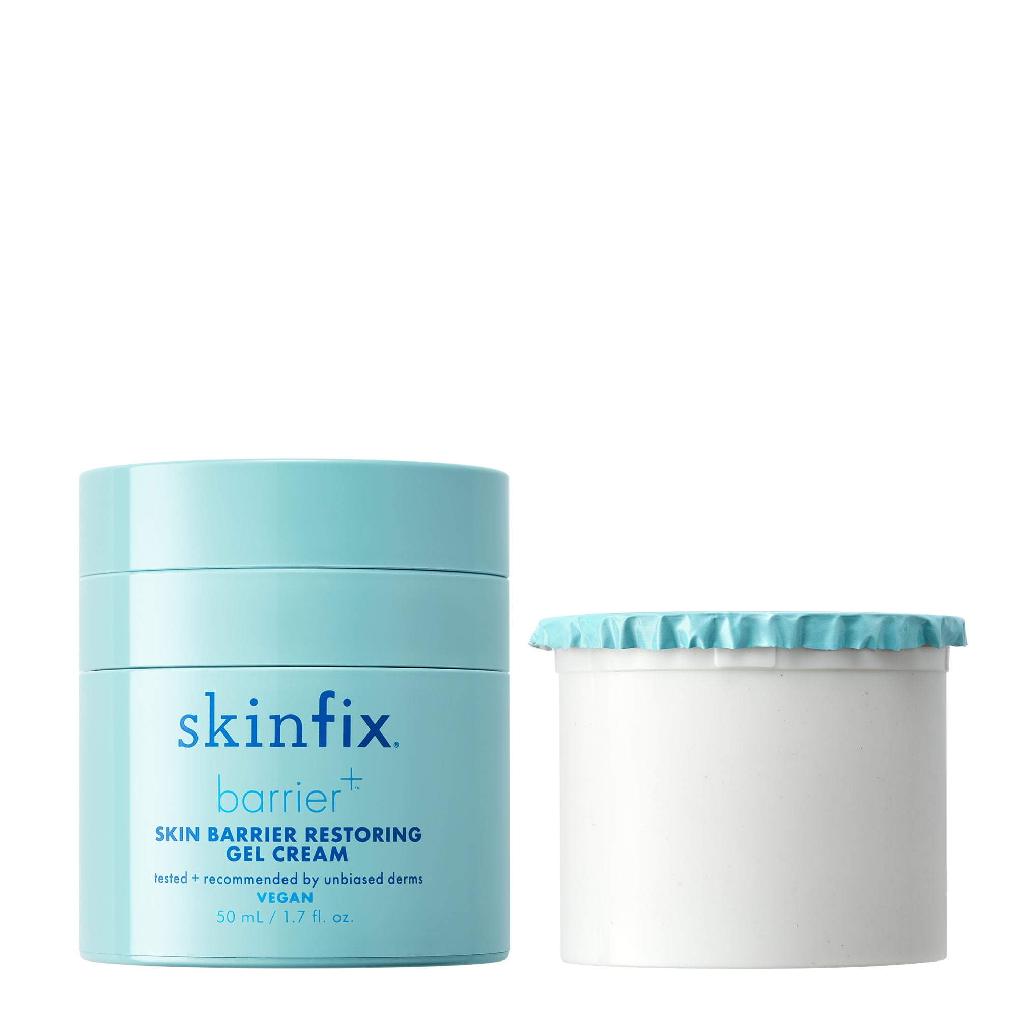 Barrier+ Restoring Gel Cream Refillable Duo - Hydrating Moisturizer for Dry & Sensitive Skin | Day & Night Face Cream for Soothing & Repairing Skin Barrier | Perfect for Travel & Daily Skincare Routine