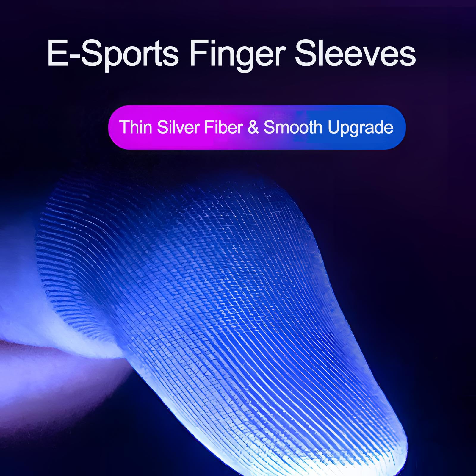 COTOFIHILO Gaming Silver Fiber Finger Sleeves - Ultra-Thin Breathable Anti-Slip Touchscreen Gloves for Mobile Gaming | High Sensitivity for iOS & Android | Perfect for PUBG, Fortnite & COD