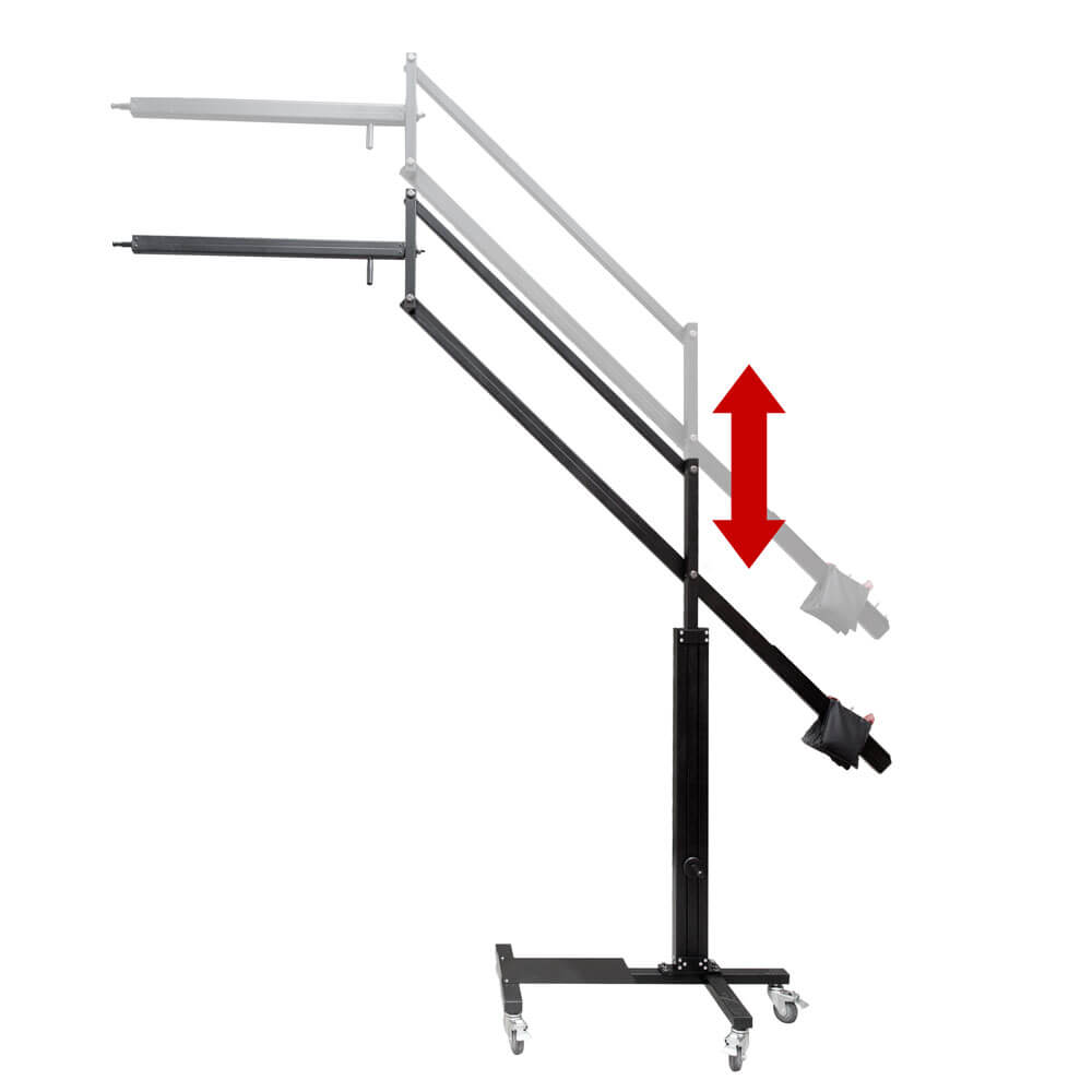 Heavy Duty Parallelogram Flamingo Wheeled Boom Stand - Professional Adjustable Microphone Stand for Studio, Stage & Live Performances