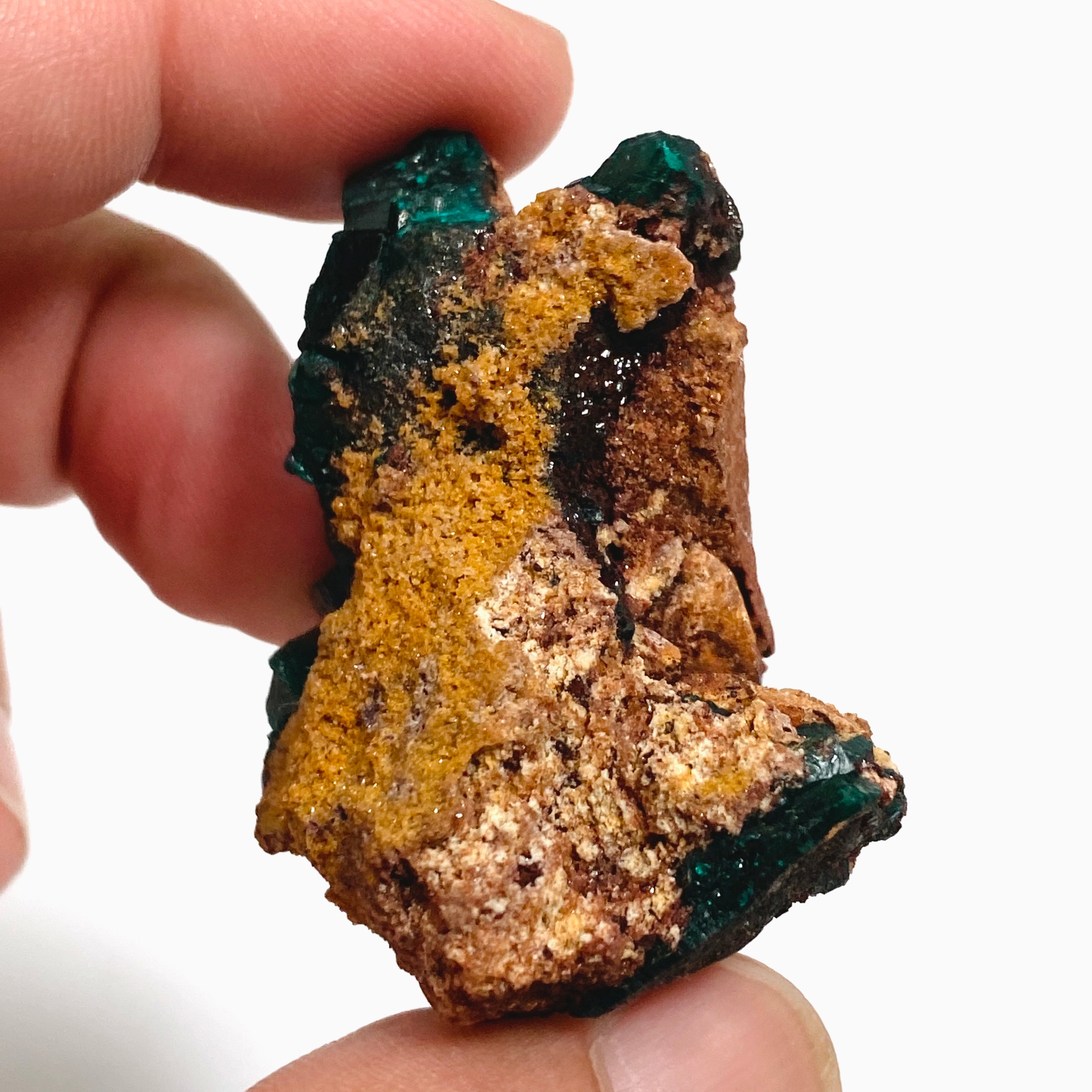 Natural Dioptase Crystal Specimen - Rare Green Mineral Stone for Collectors & Healing - Perfect for Home Decor, Meditation & Energy Work