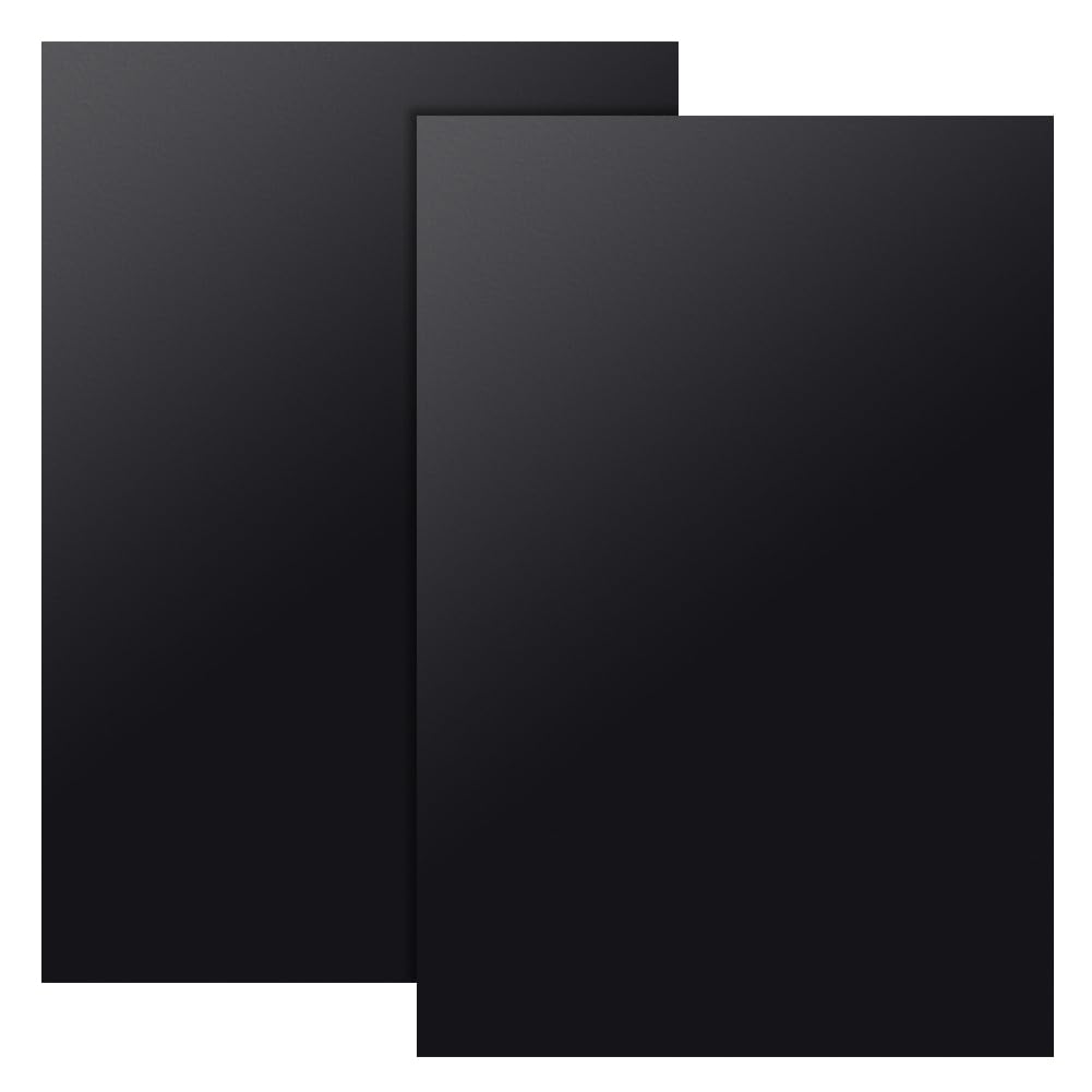 OLYCRAFT 2 Pack Black ABS Plastic Sheets 11.8x7.9 Inches (300x200mm) - 2mm Thick Rigid Plastic Panels for Architectural Models, Sand Tables, DIY Crafts & School Projects - Durable Model Building Supplies
