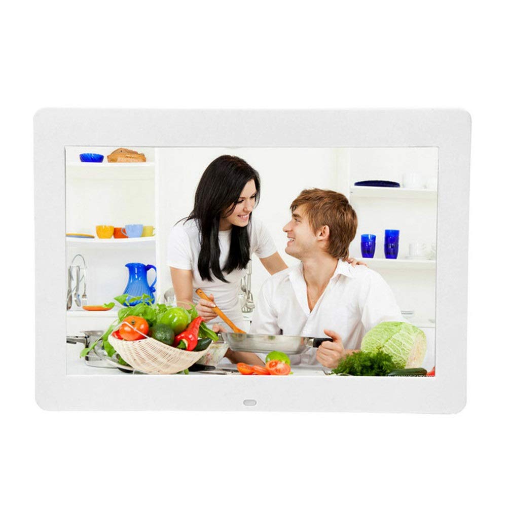 14 Inch Digital Picture Frame - HD 16:9 LED Photo Display with Video & Music Playback, Supports SD Card - Perfect for Home Decor, Office Display & Gift Giving (White)