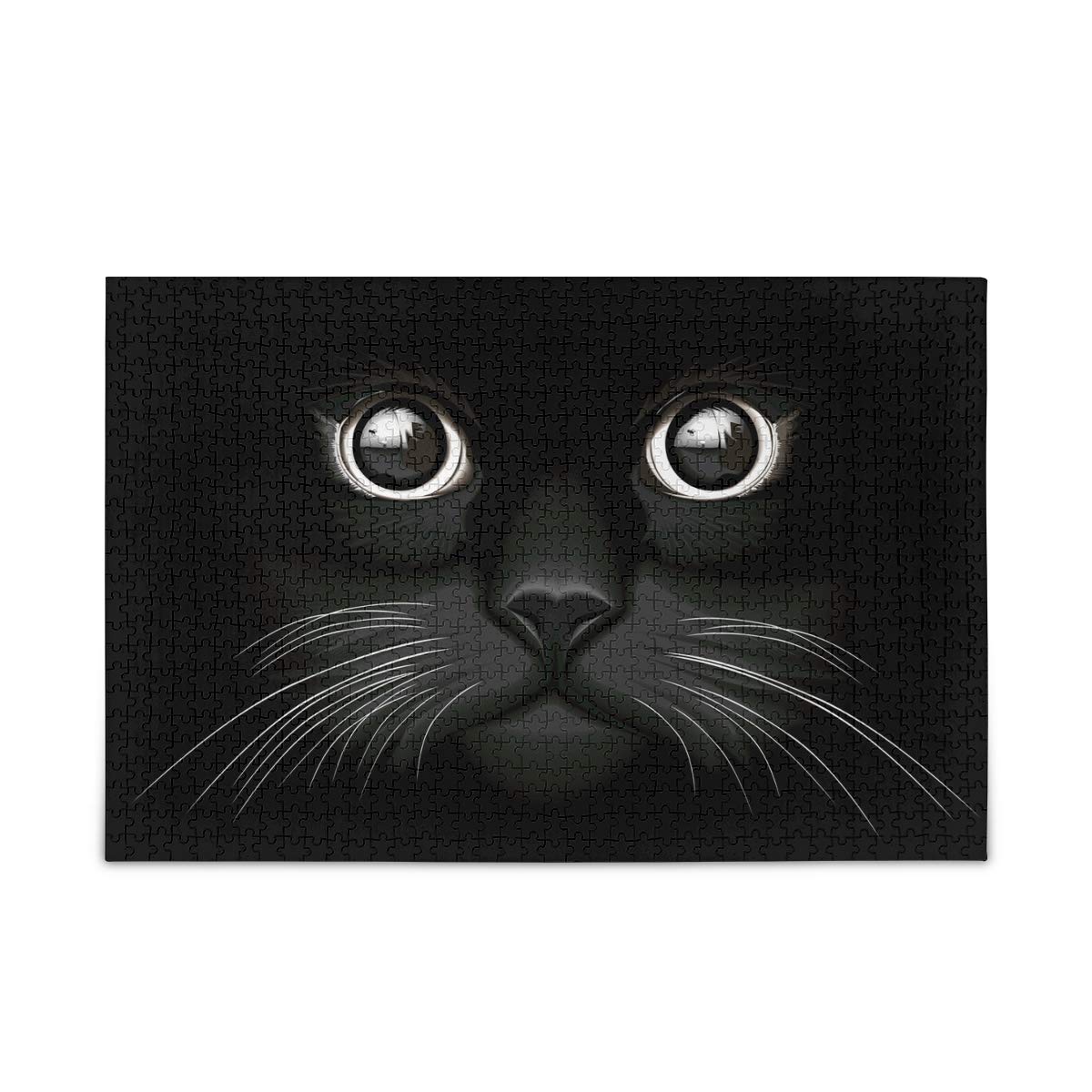 1000-Piece Jigsaw Puzzle for Adults & Kids - Challenging Black Cat Wooden Puzzle with Storage Bag | Fun Family Game, Brain Teaser & Home Decor Activity