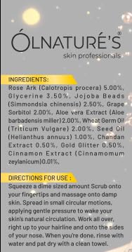 Gold Face Scrub for Dead Skin Cell Removal - Oil-Free Facial Exfoliator for Glowing Skin | Perfect for Daily Skincare & Acne-Prone Skin