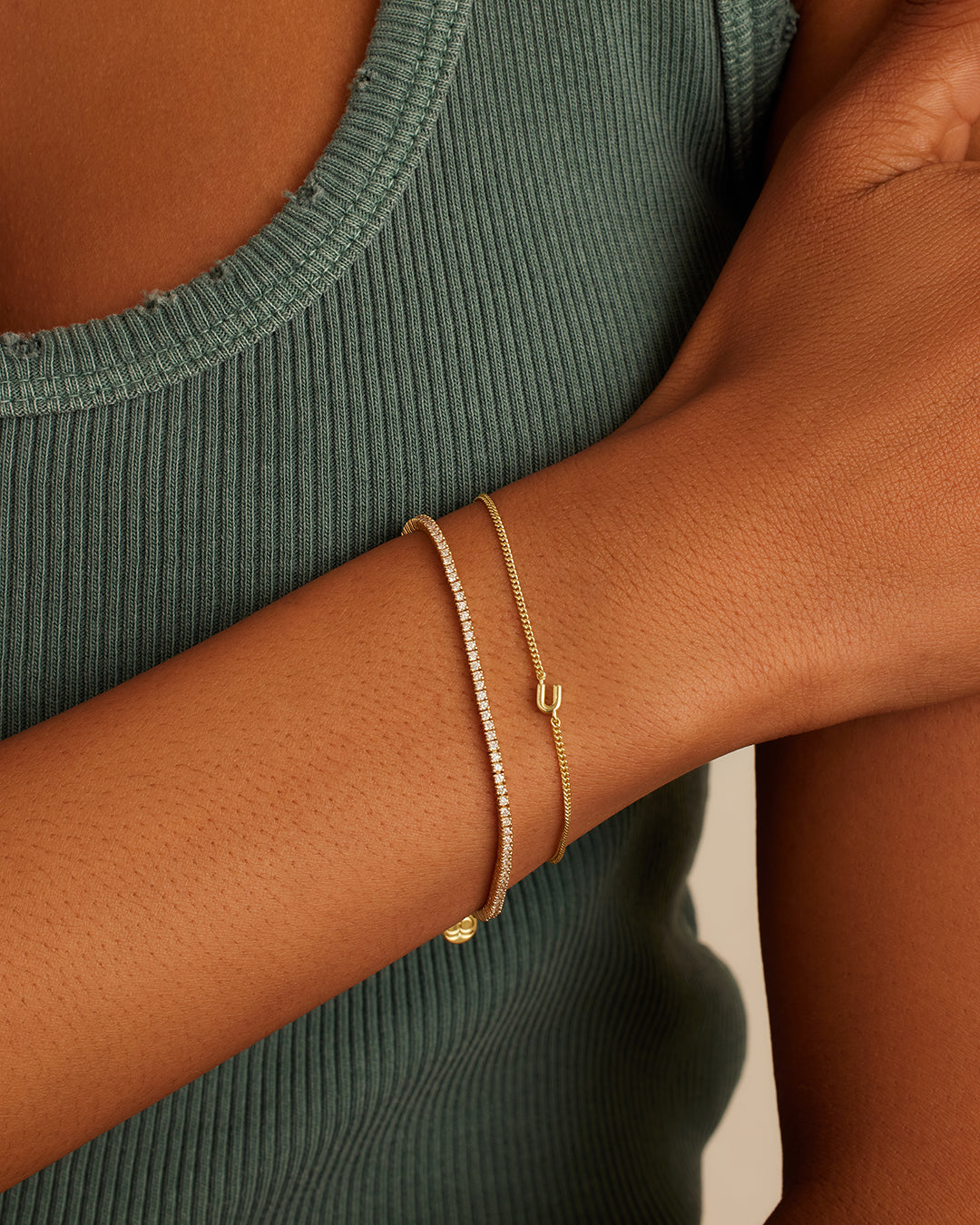 Wilder Mini Alphabet Bracelet - Personalized Initial Letter Bracelet for Women & Girls - Trendy Stackable Jewelry for Everyday Wear & Gifts