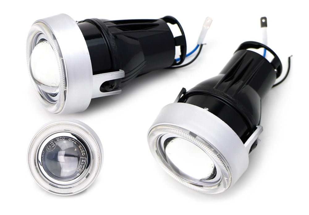 3 Pack Amber LED Halo Angel Eyes Projector Fog Lights for Cars - Durable 40-LED Rings with Clear Visibility for Night Driving & Off-Road Adventures