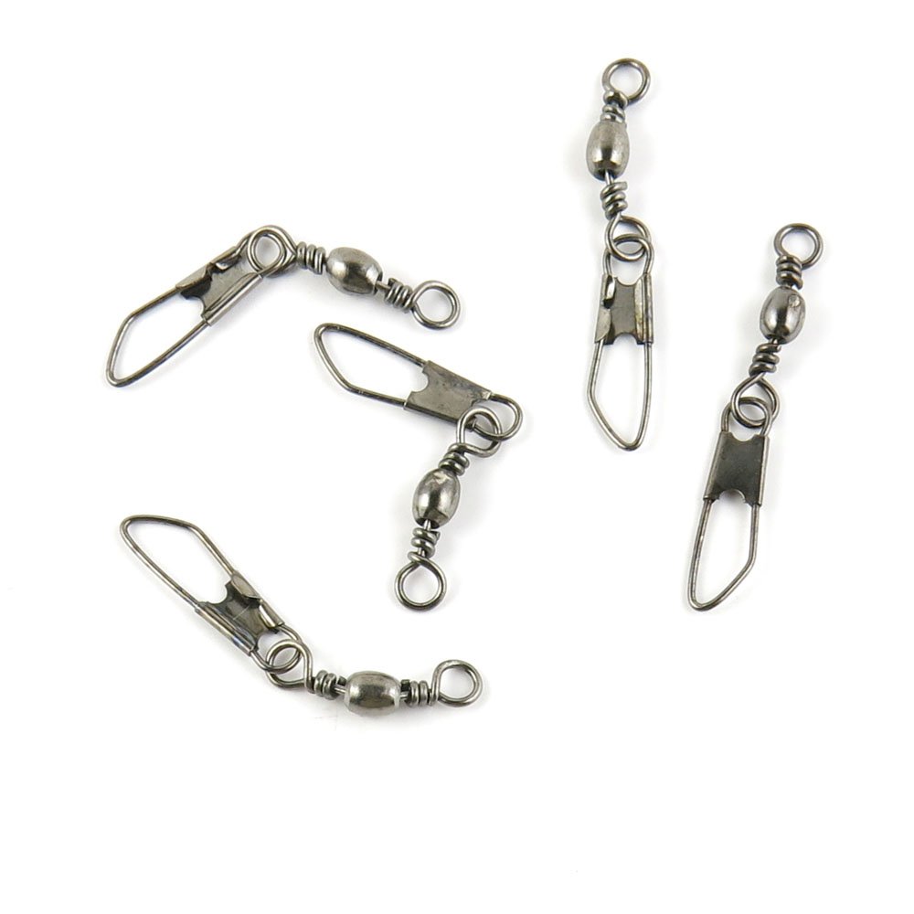 20kg Cross Lock Fishing Swivel Snap with Rolling Test - Durable Terminal Tackle for Saltwater & Freshwater Fishing - Ideal for Lures, Rigs, and Bait Fishing