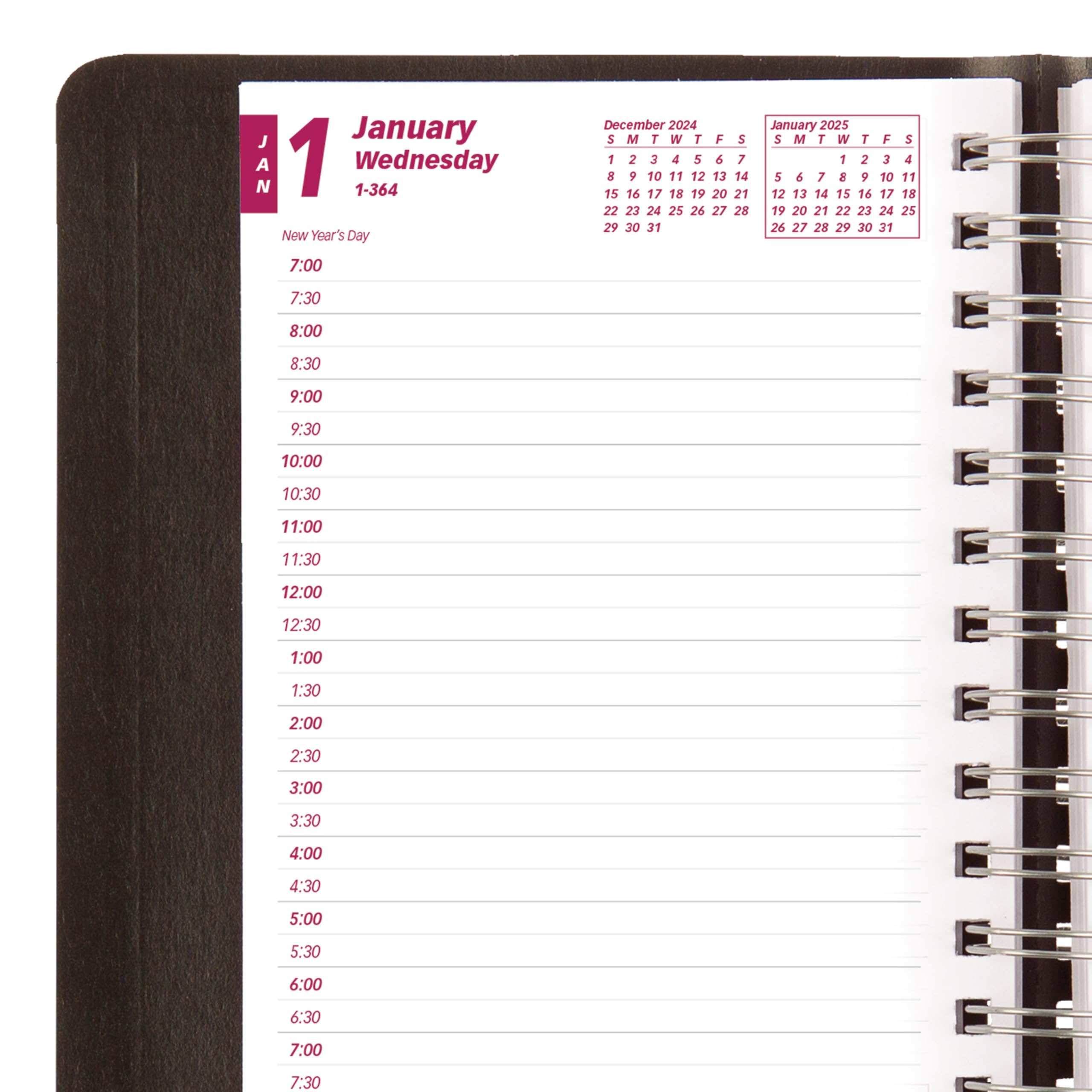 Brownline® 2025 Daily & Monthly Planner - 12 Month Appointment Book (January-December) with Twin-Wire Binding, 8