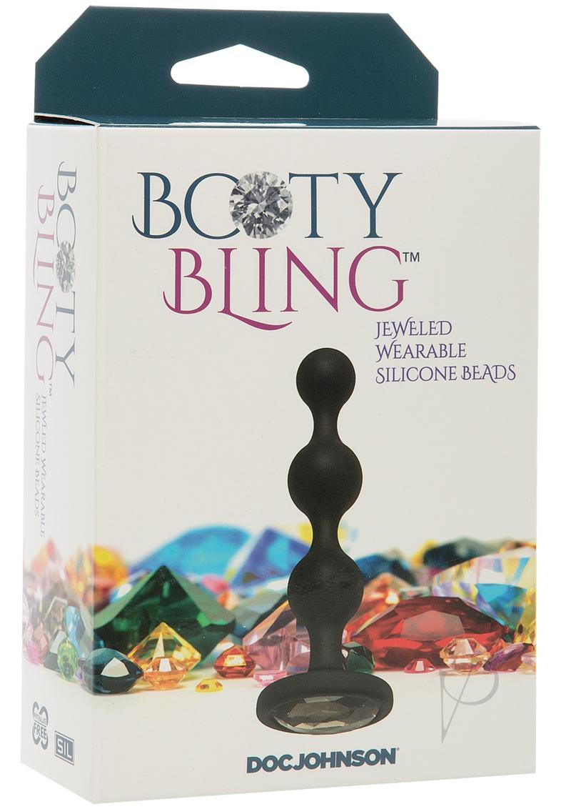 Sparkling Silver Jeweled Anal Beads - Booty Bling Silicone Adult Toy for Couples & Solo Play - Sensual Intimacy & Pleasure Enhancer